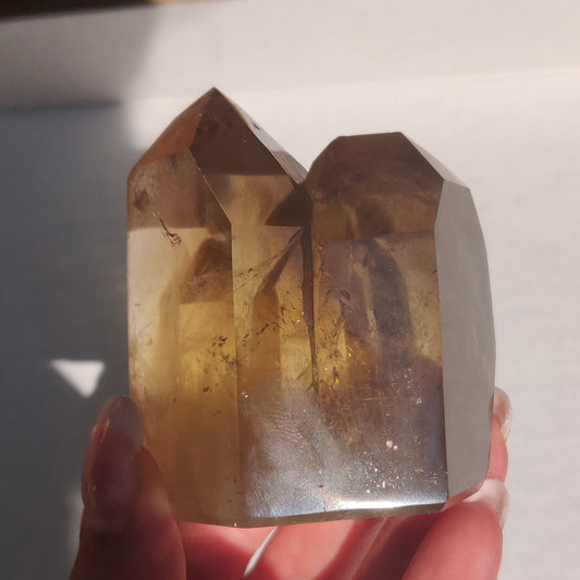 Citrine Cluster Points with Rainbow Inclusons (#12E) - Simply Affinity