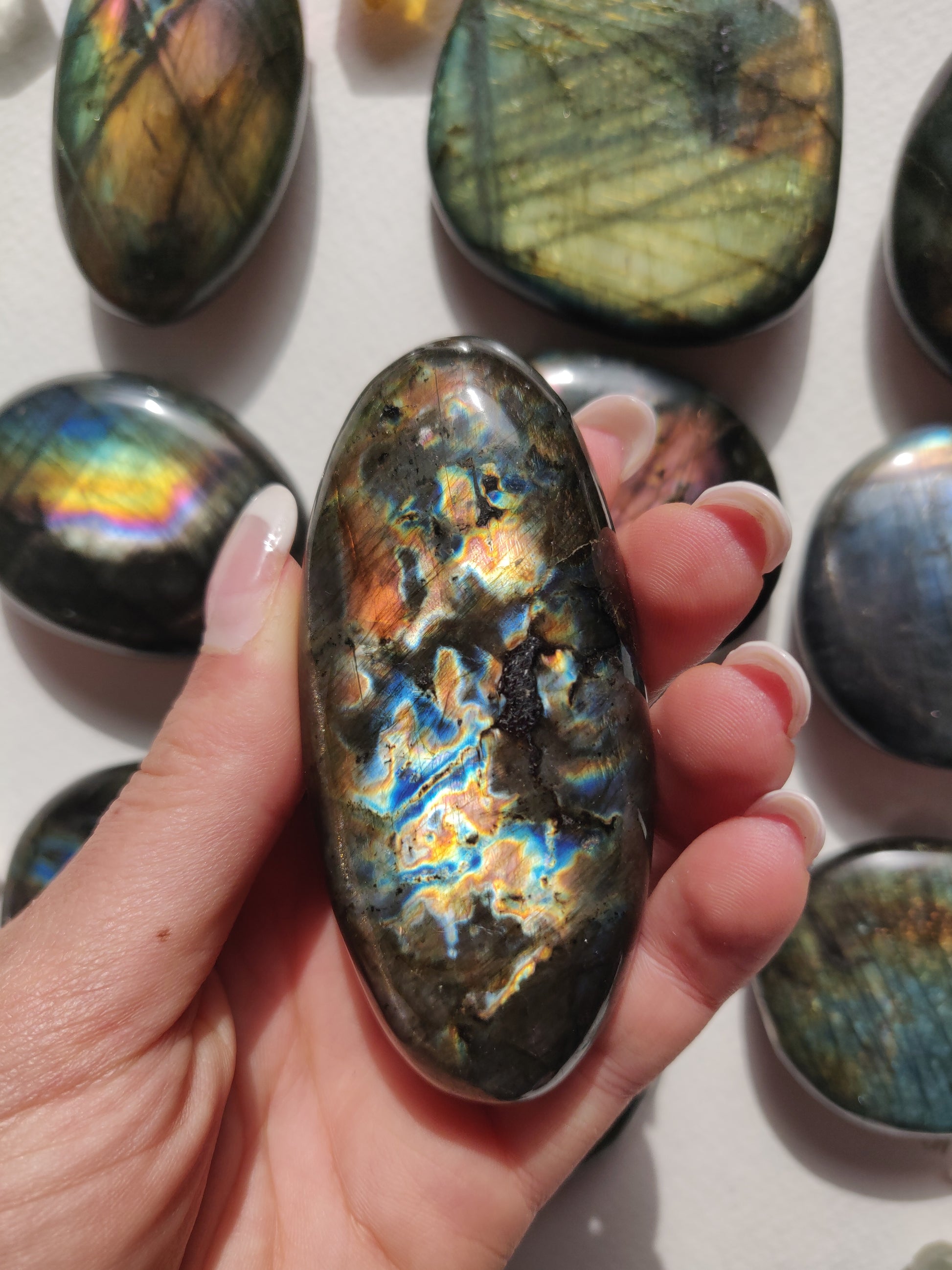 Labradorite Palm Stone (#174) - Simply Affinity