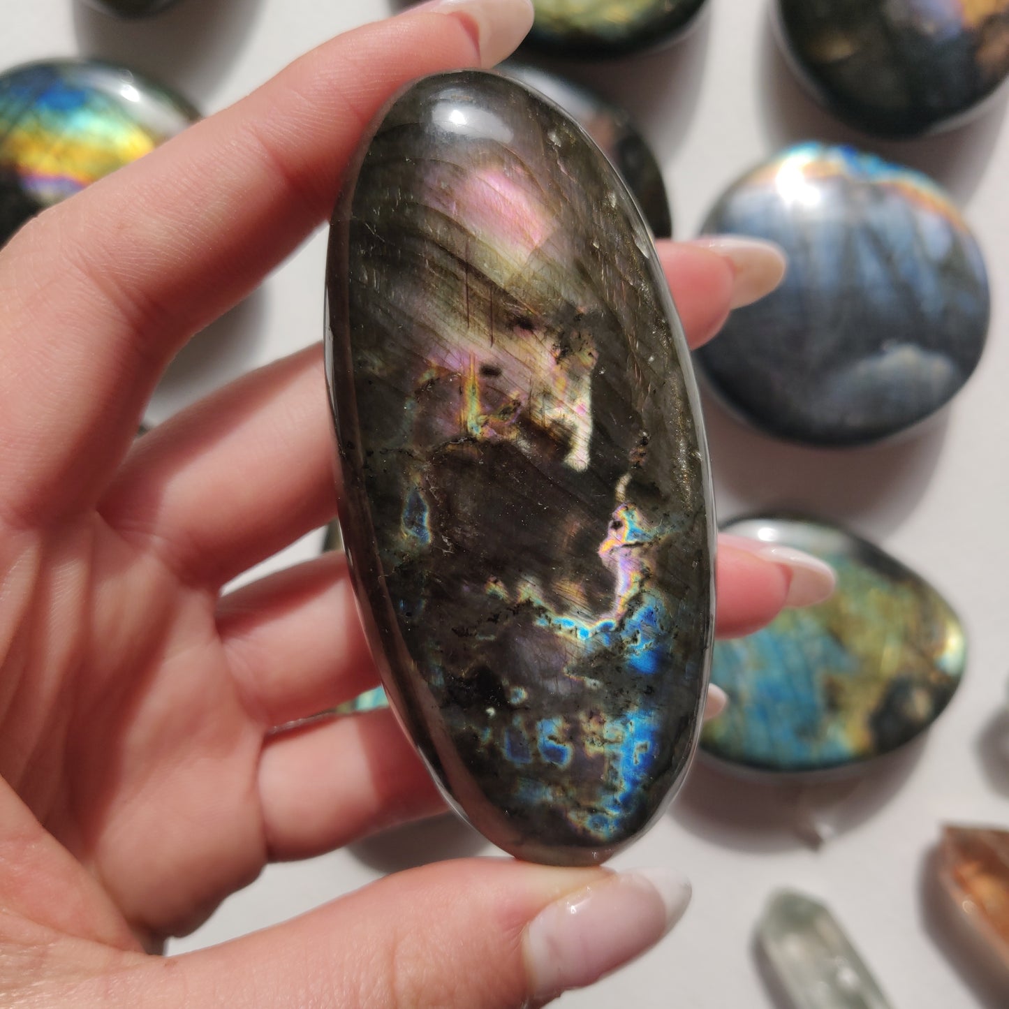 Labradorite Palm Stone (#174) - Simply Affinity