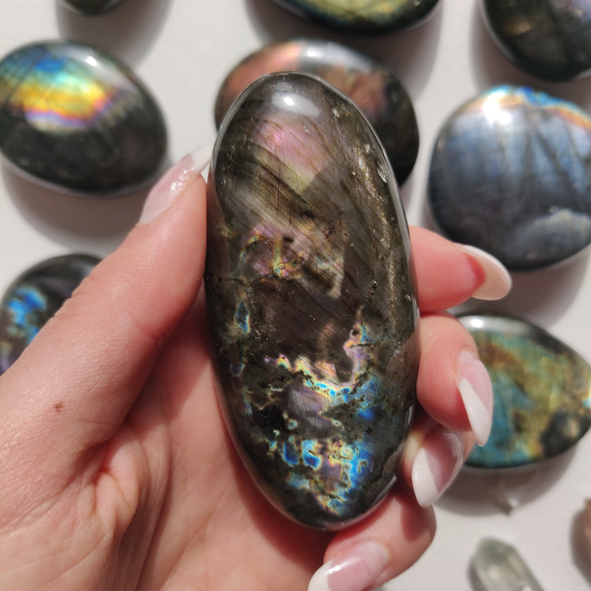 Labradorite Palm Stone (#174) - Simply Affinity