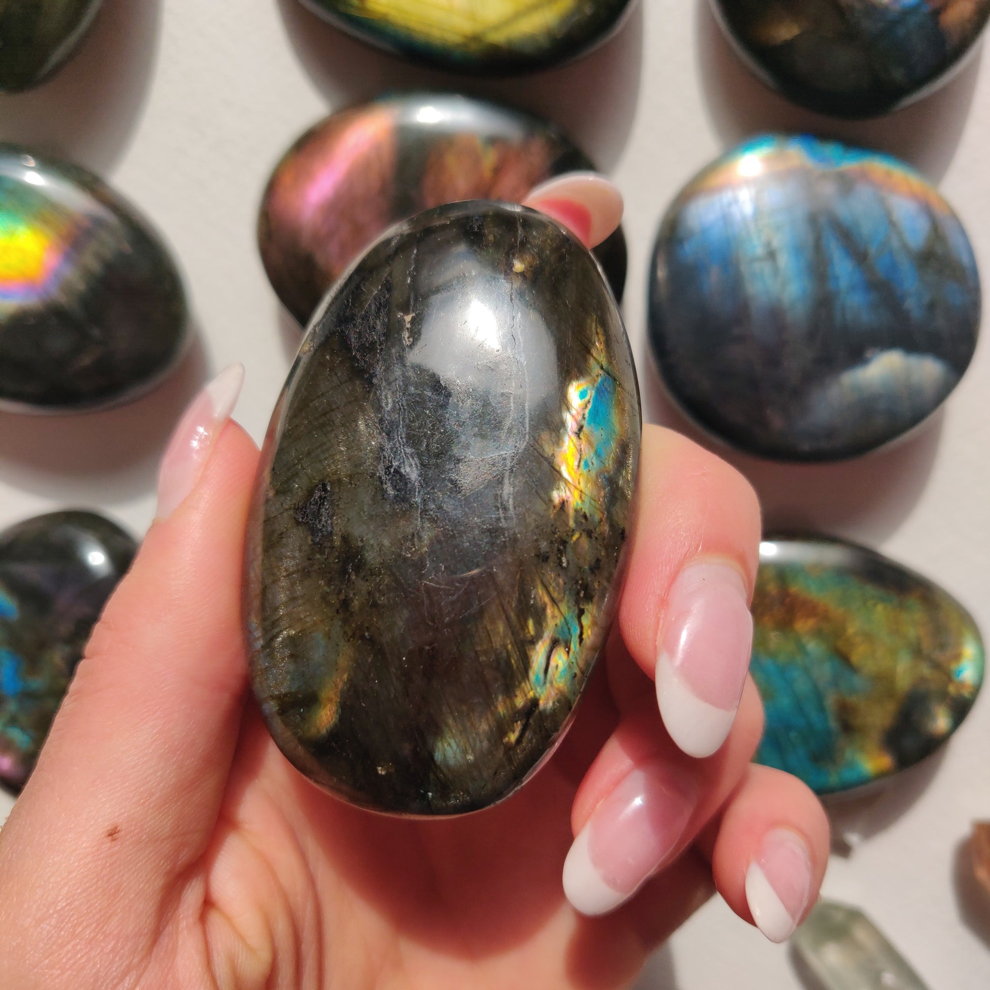 Labradorite Palm Stone (#221) - Simply Affinity