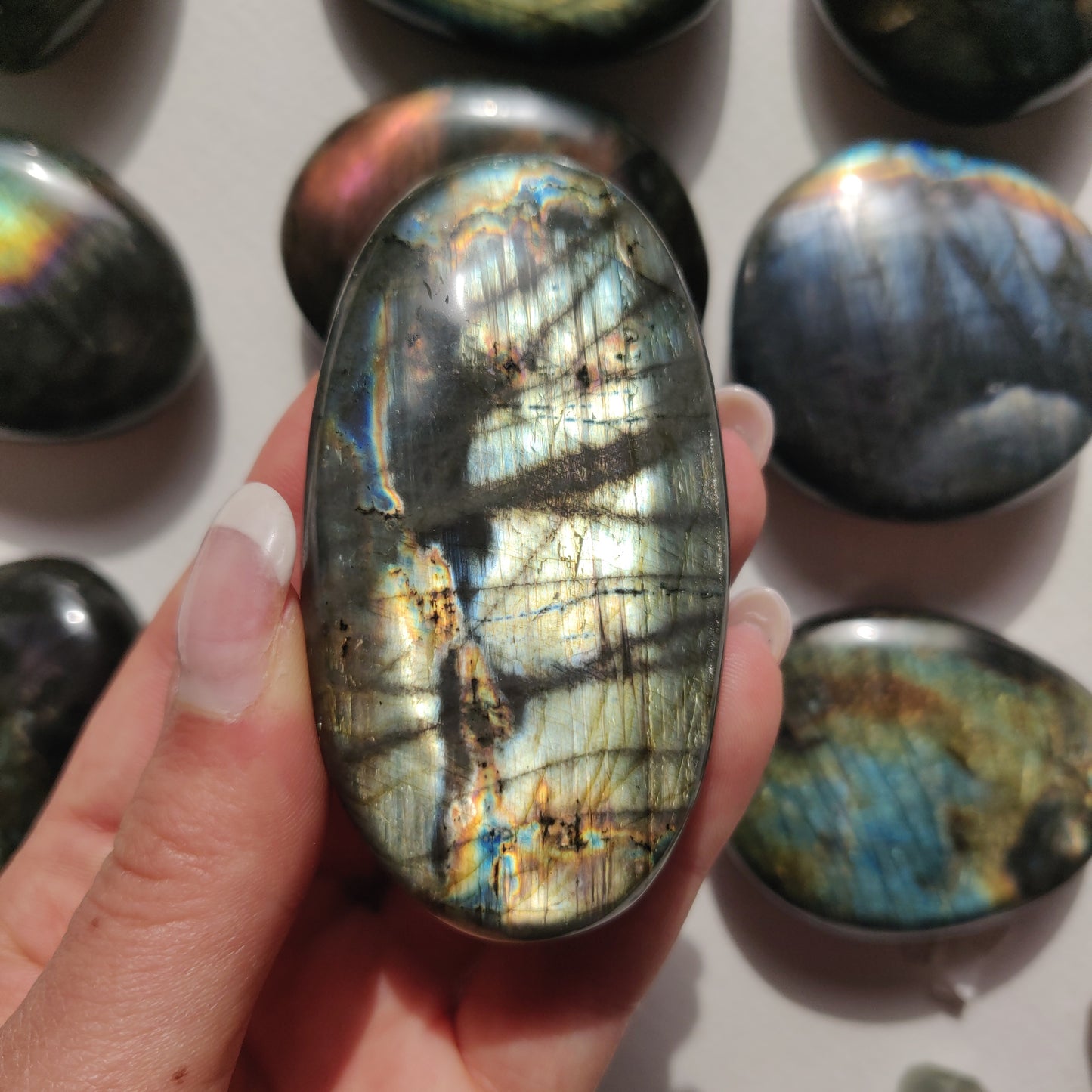 Labradorite Palm Stone (#255) - Simply Affinity
