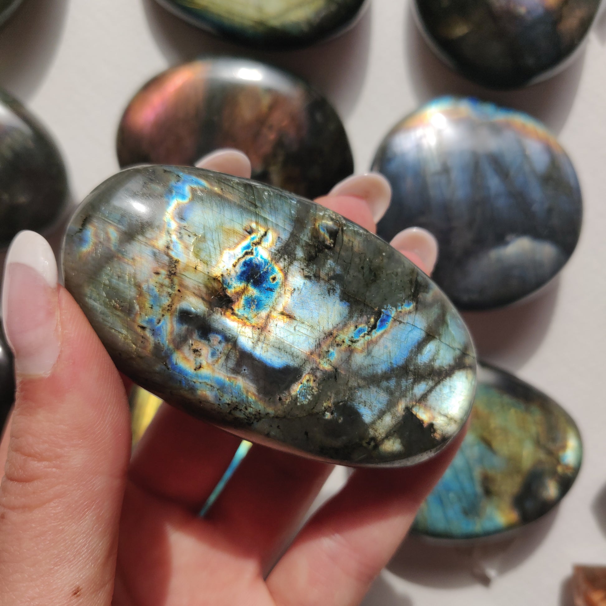 Labradorite Palm Stone (#255) - Simply Affinity