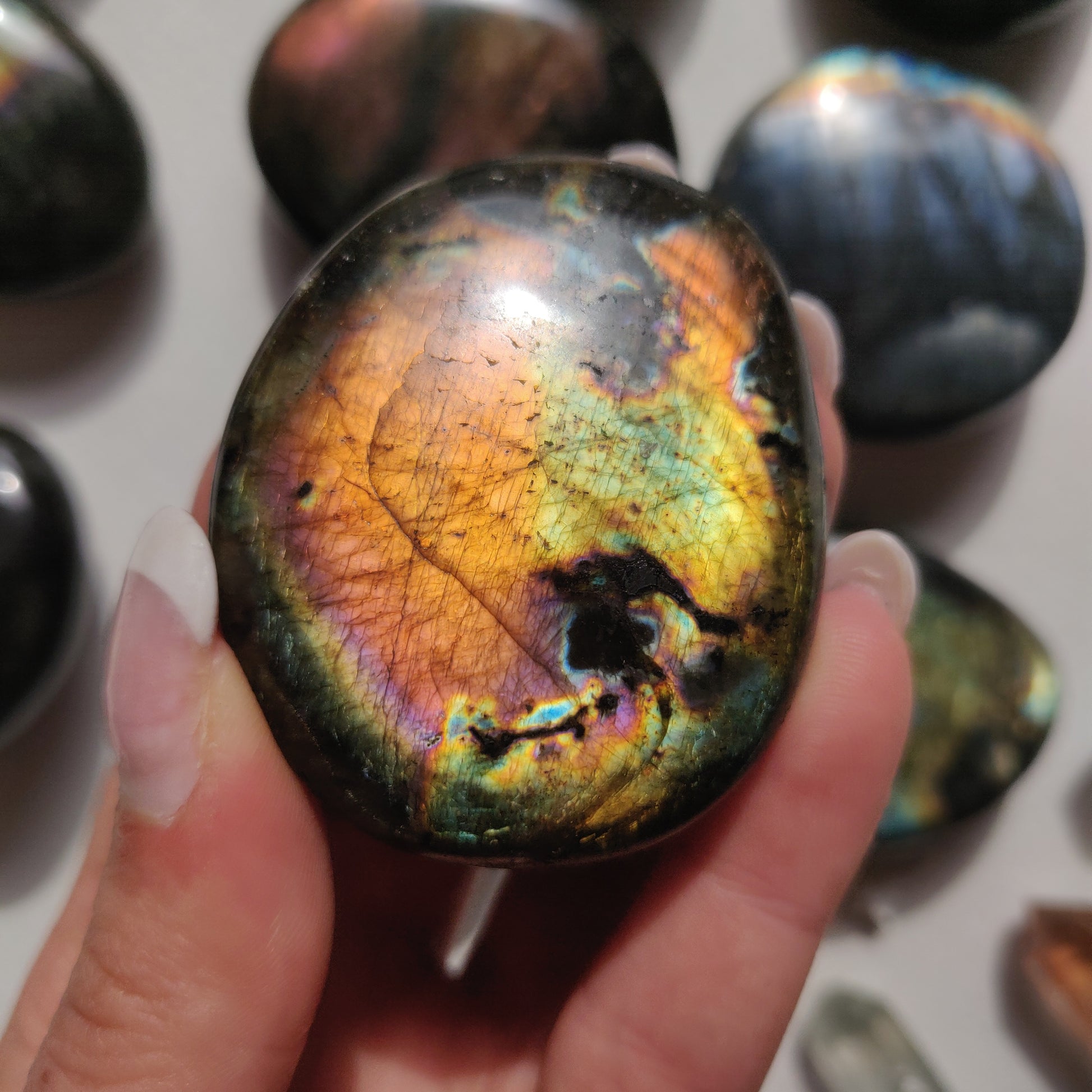 Labradorite Palm Stone (#257) - Simply Affinity