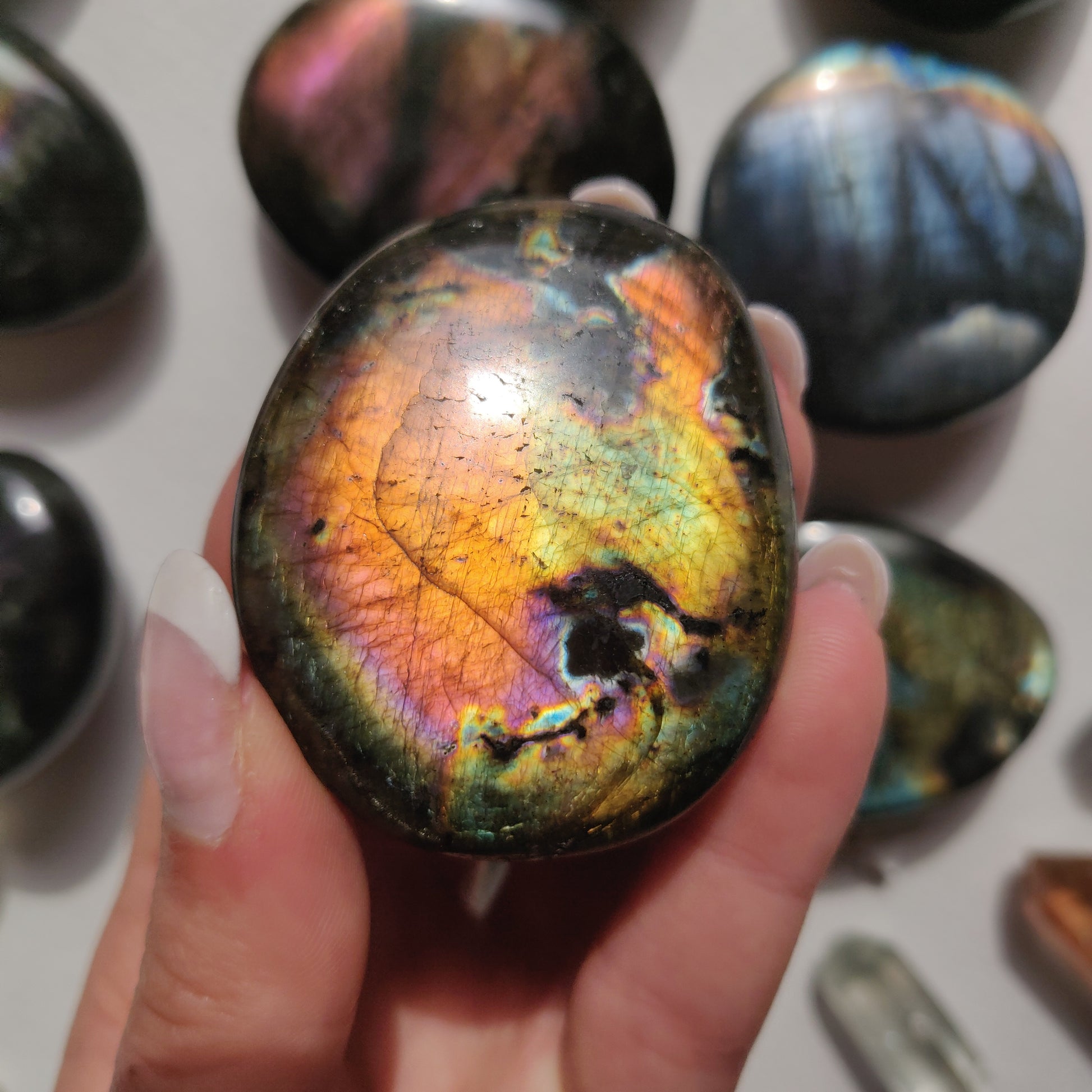 Labradorite Palm Stone (#257) - Simply Affinity