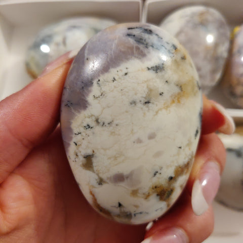 Purple Dendritic Opal Palm Stone (#40) - Simply Affinity