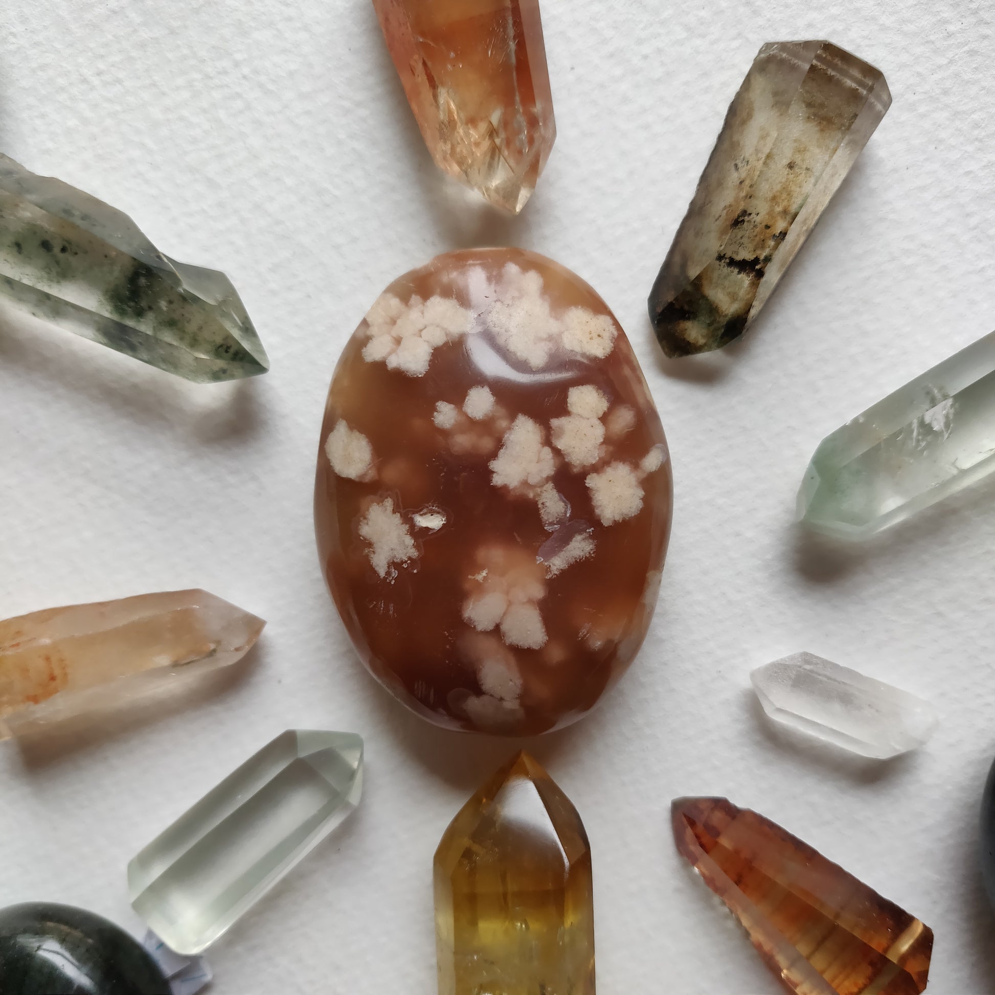 Flower Agate Palm Stone (#15) - Simply Affinity
