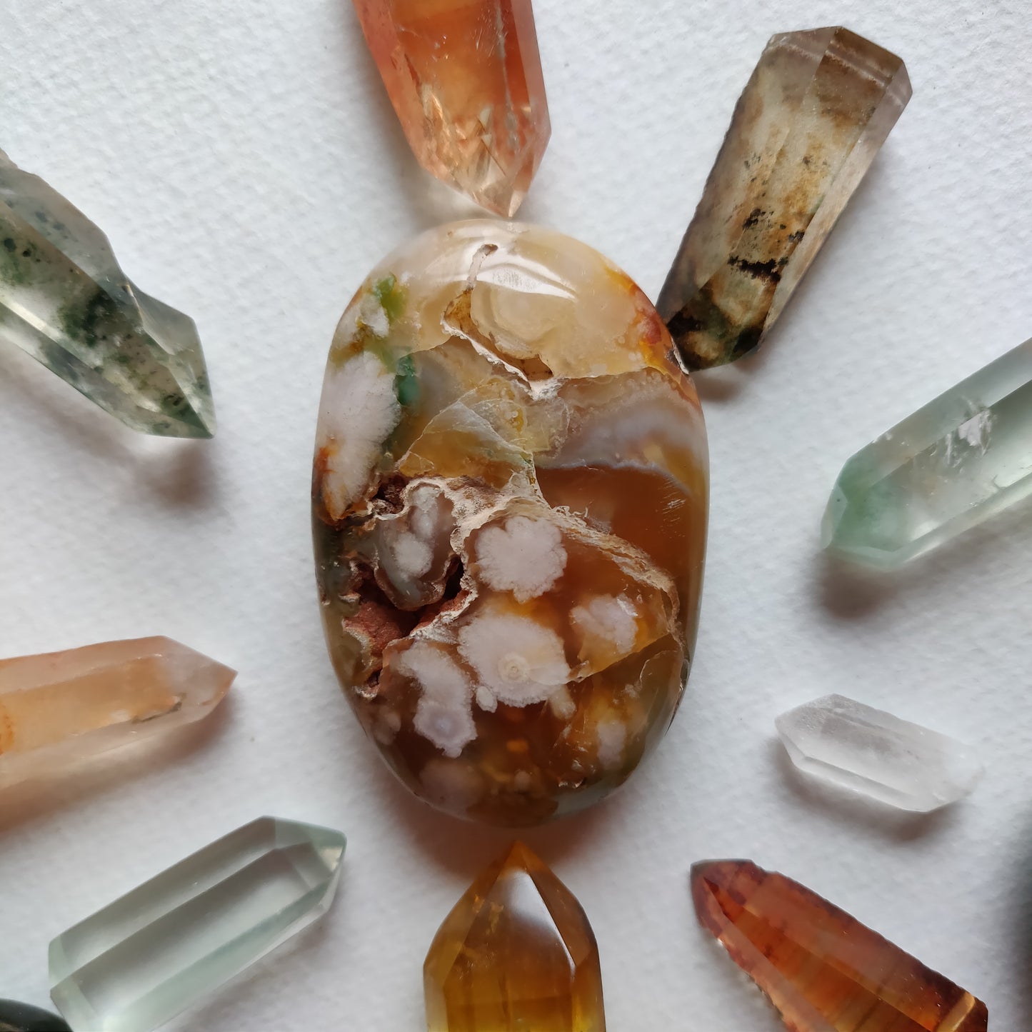 Flower Agate Palm Stone (#53) - Simply Affinity