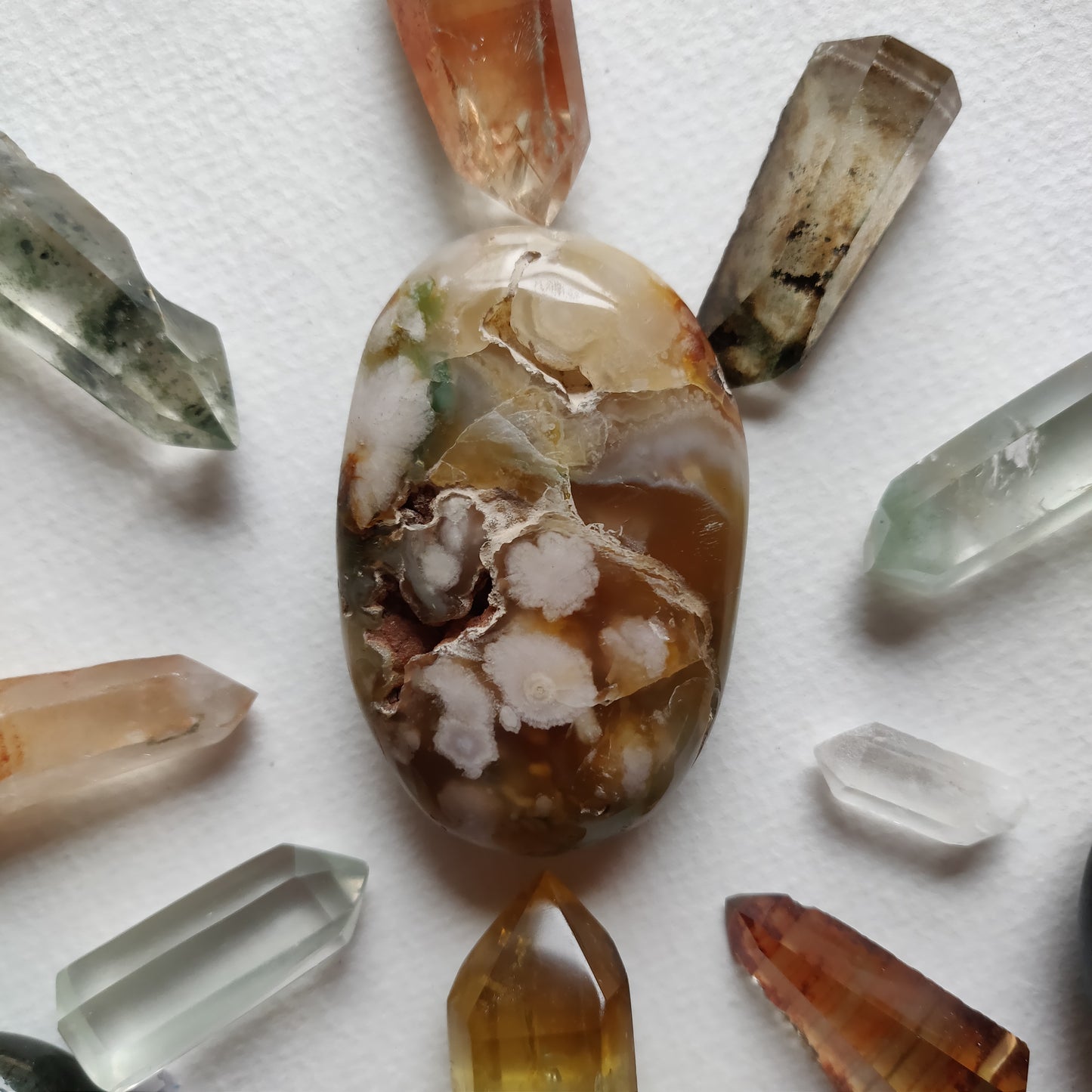 Flower Agate Palm Stone (#53) - Simply Affinity