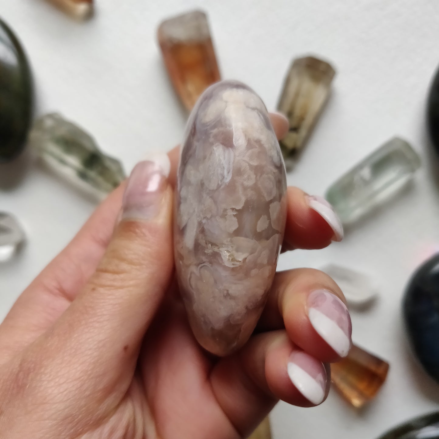 Flower Agate Palm Stone (#54) - Simply Affinity