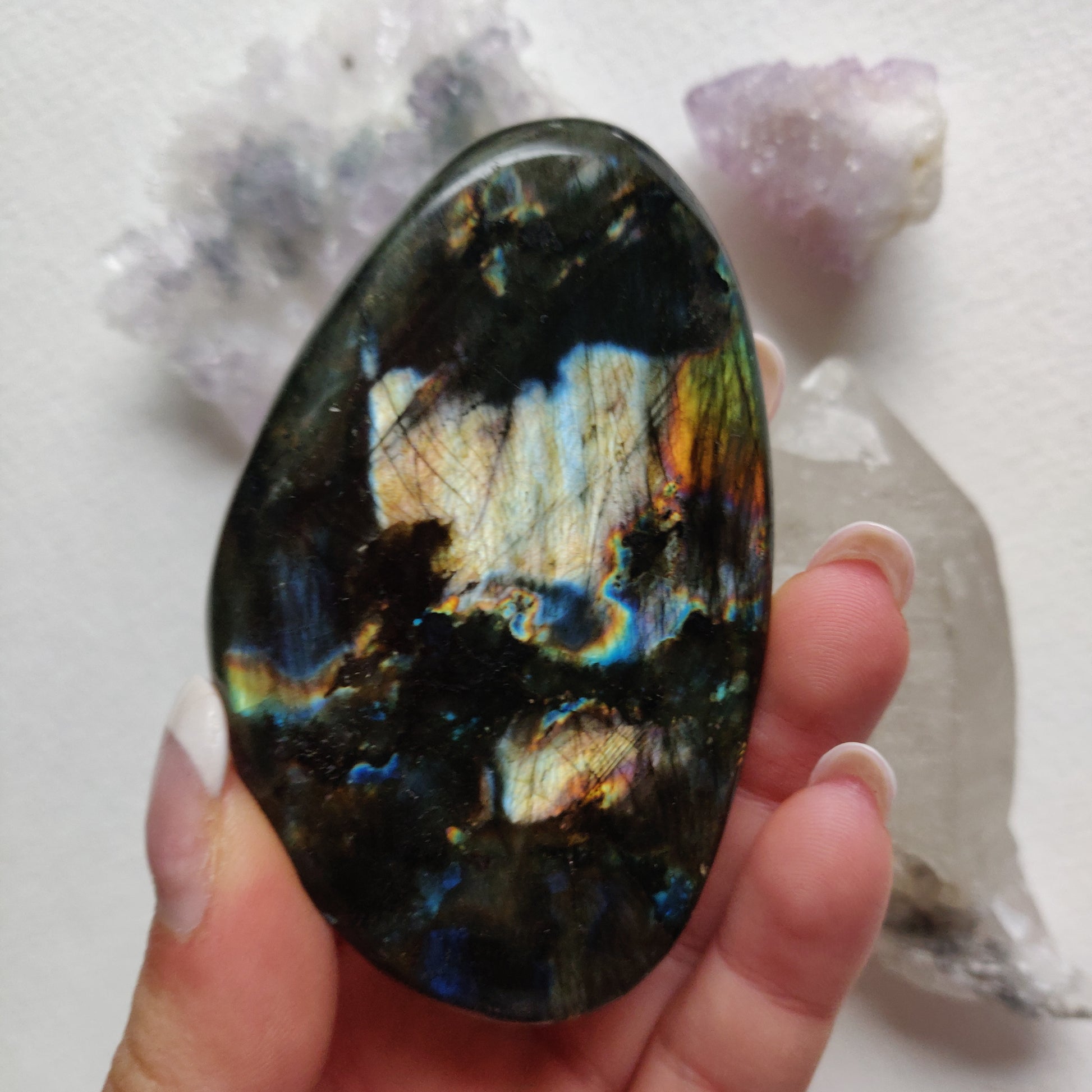 Labradorite Palm Stone (#74) - Simply Affinity