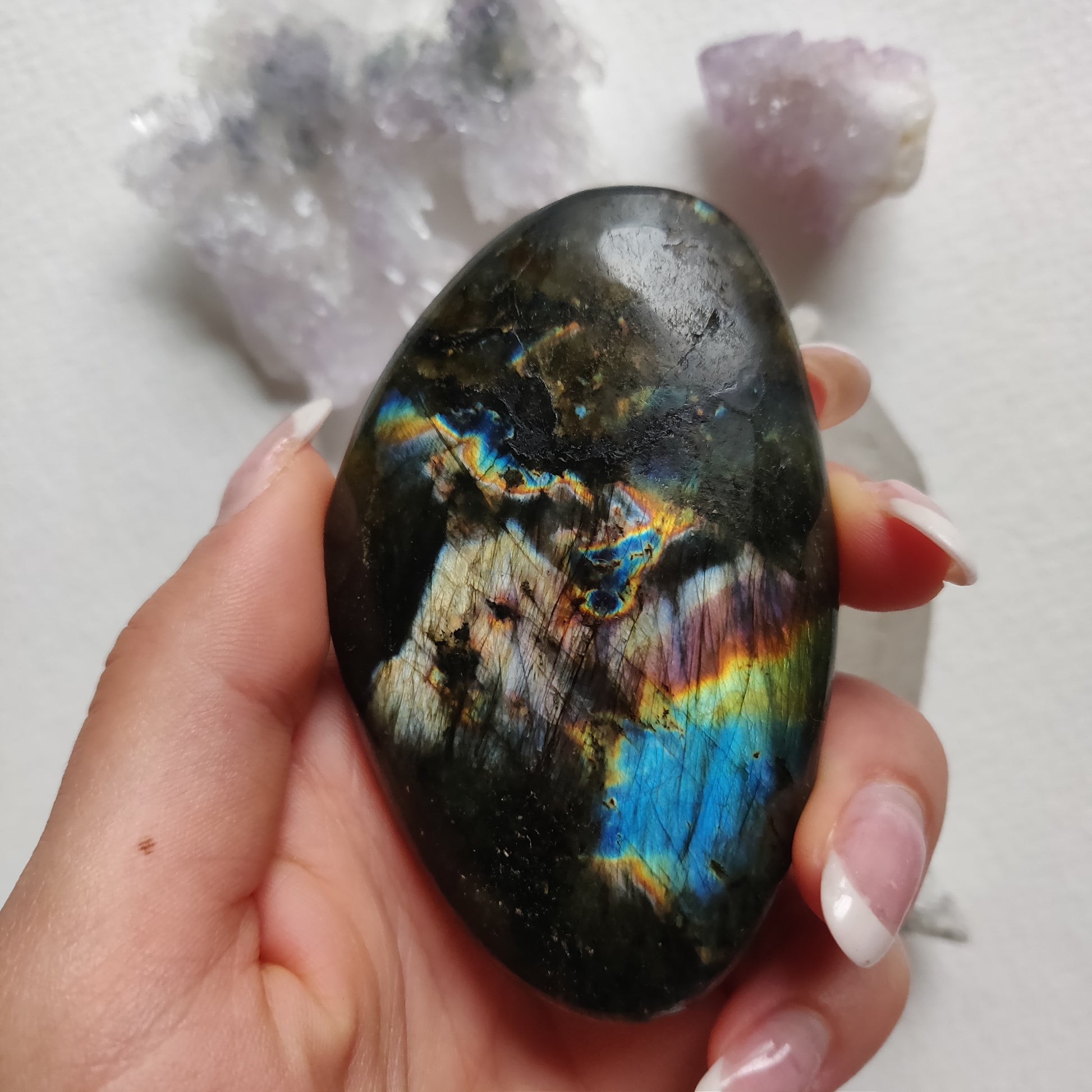 Labradorite Palm Stone (#74) - Simply Affinity