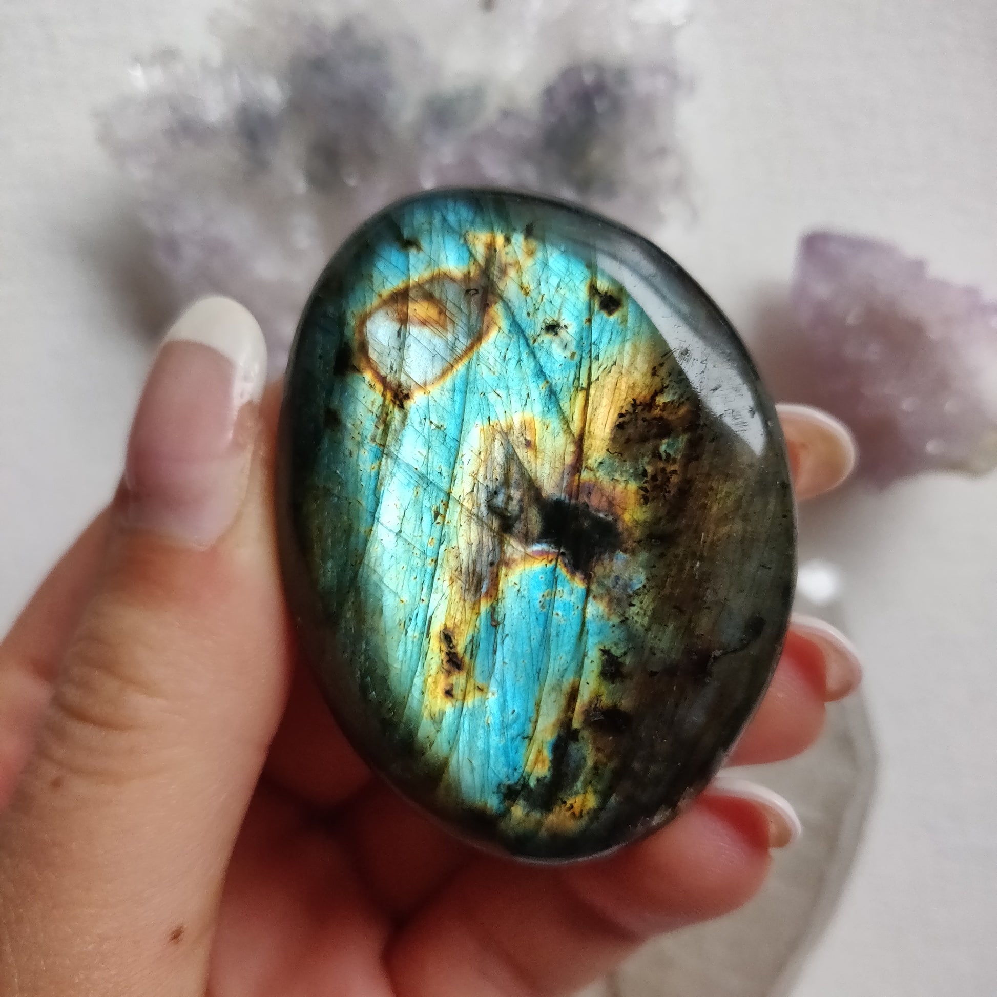 Labradorite Palm Stone (#260) - Simply Affinity