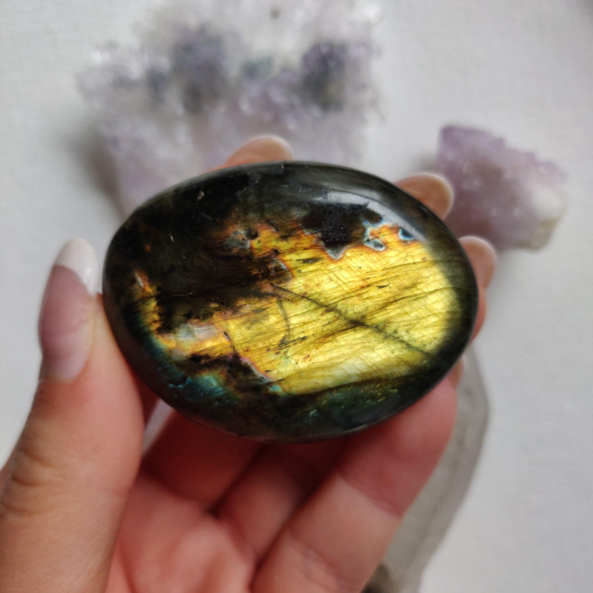 Labradorite Palm Stone (#260) - Simply Affinity