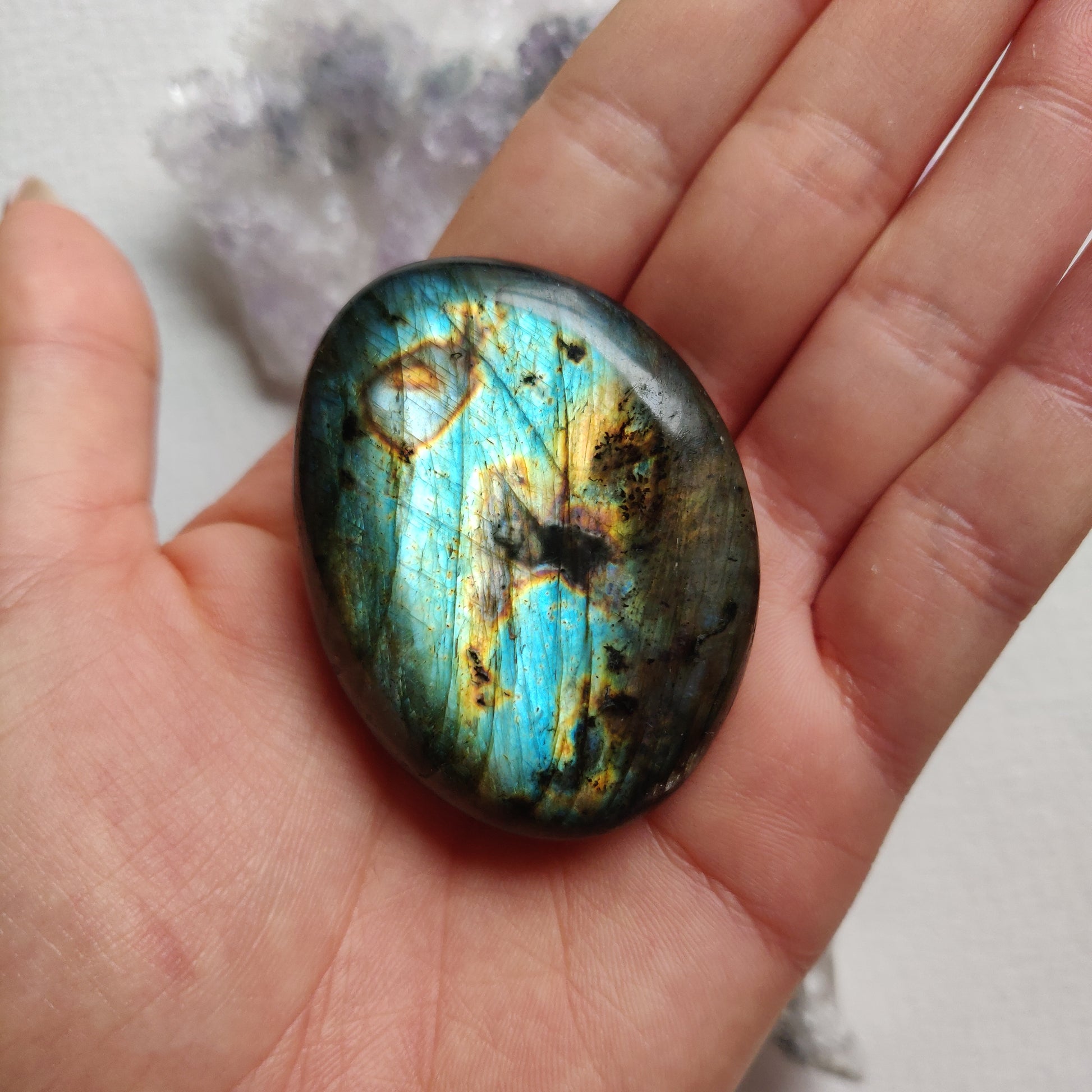 Labradorite Palm Stone (#260) - Simply Affinity