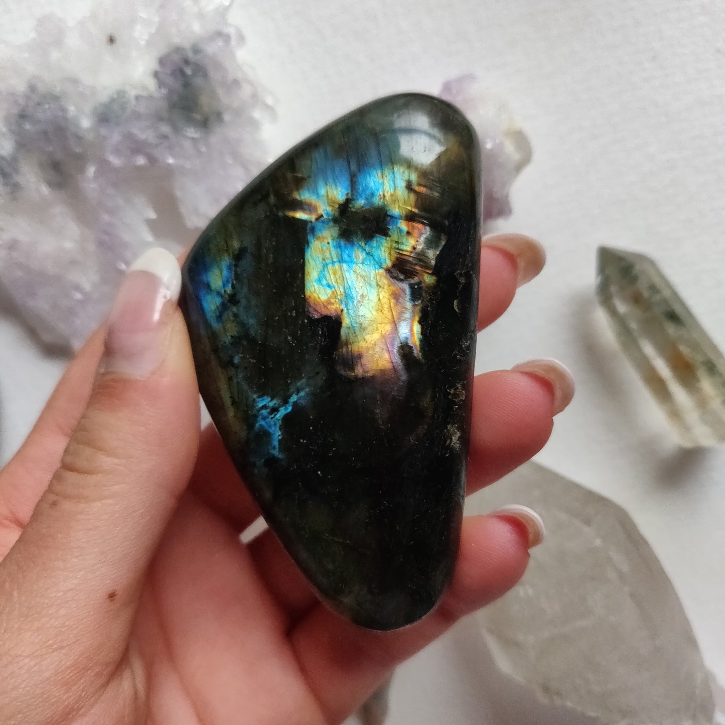 Labradorite Palm Stone (#266) - Simply Affinity