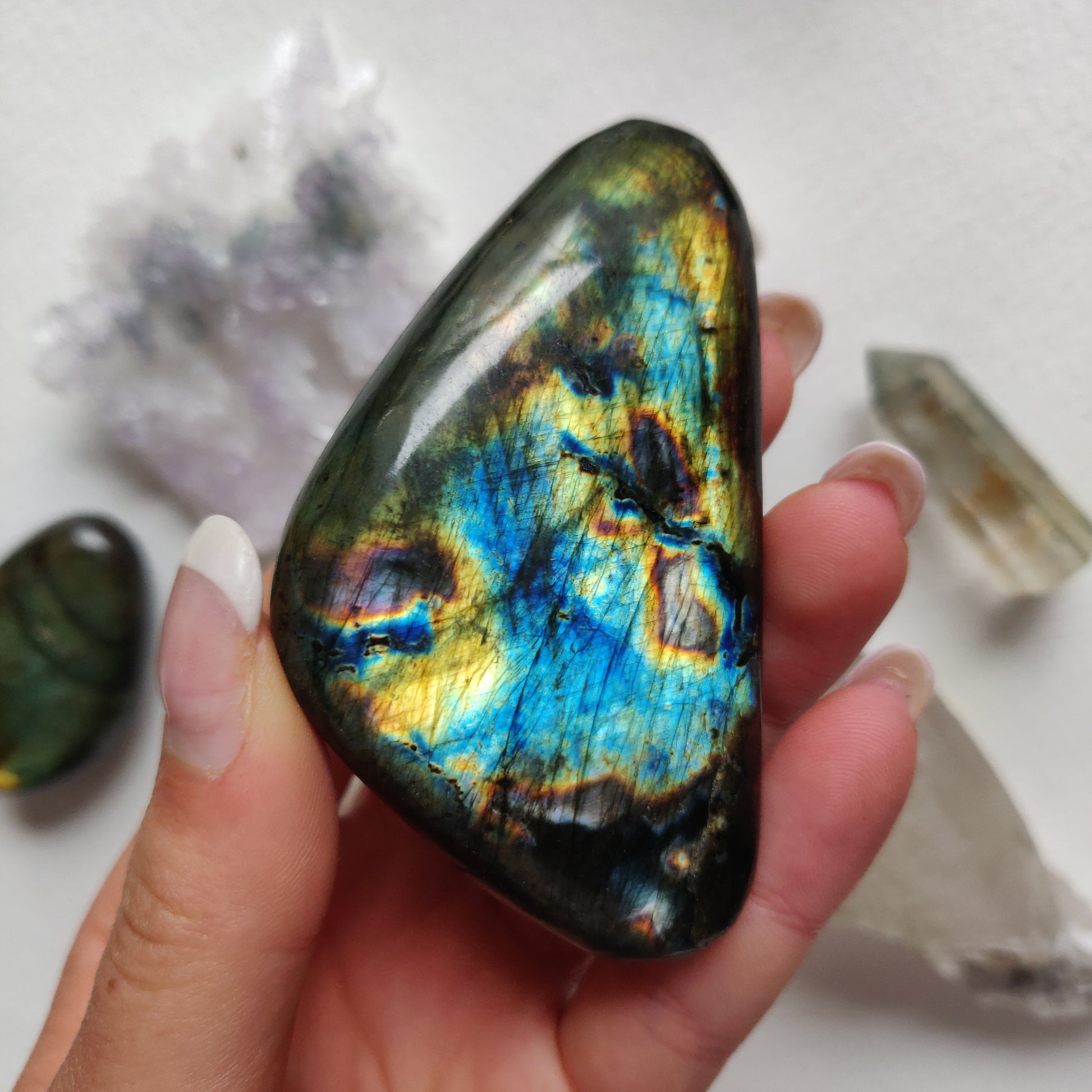 Labradorite Palm Stone (#266) - Simply Affinity