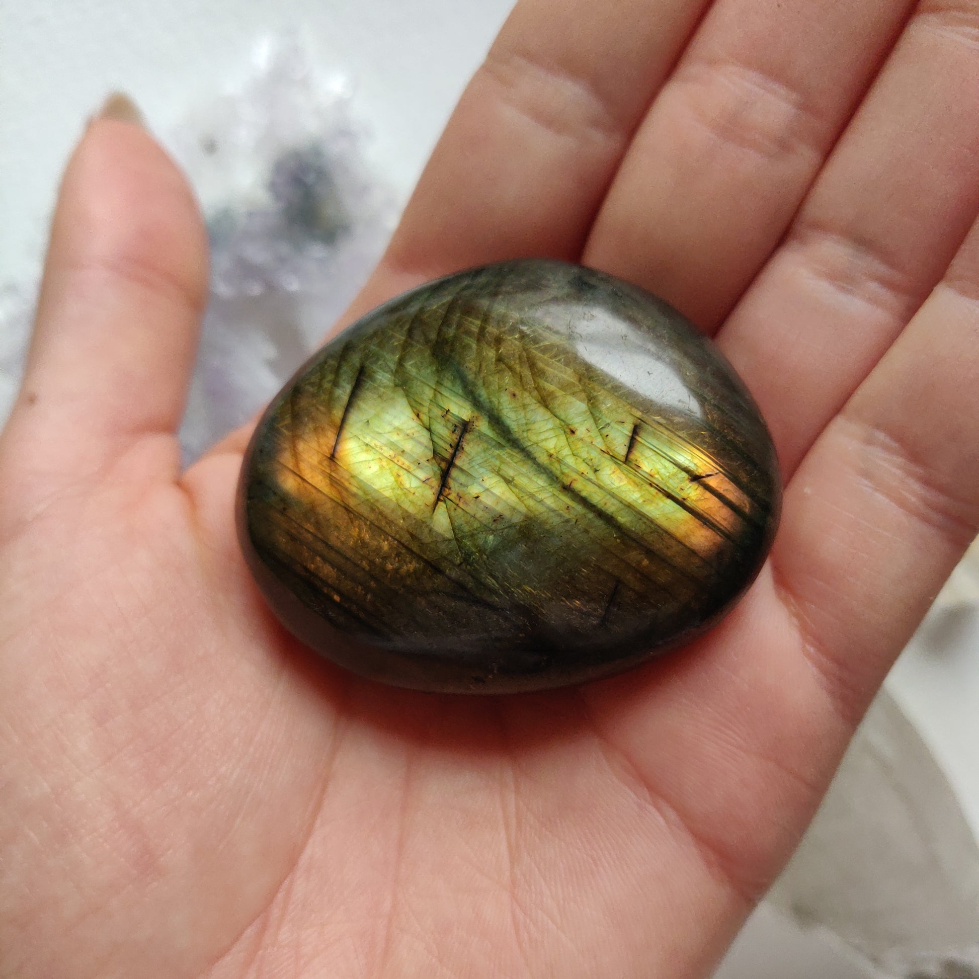 Labradorite Palm Stone (#263) - Simply Affinity