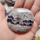 Chevron Amethyst Palm Stone (#12) - Simply Affinity