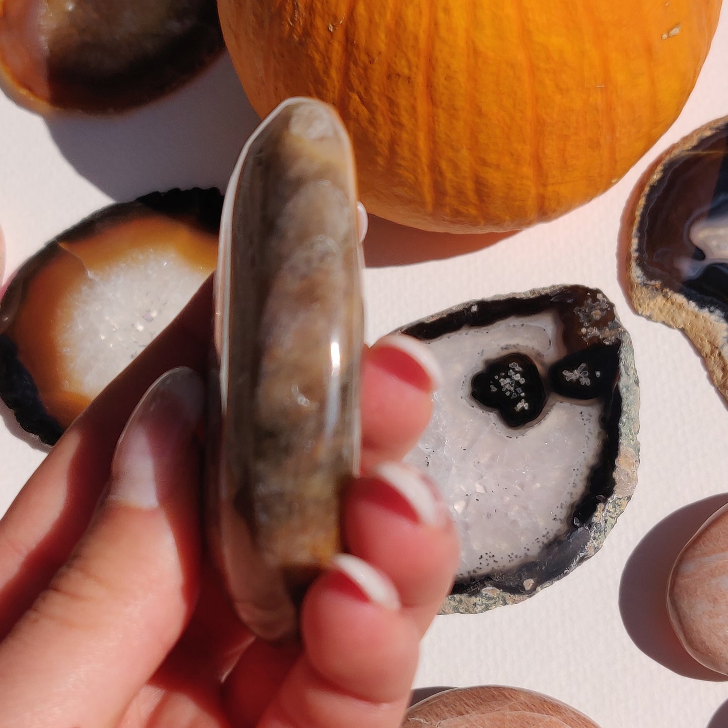 Black Moonstone Palm Stone, Flashy Black Moonstone (#30) - Simply Affinity