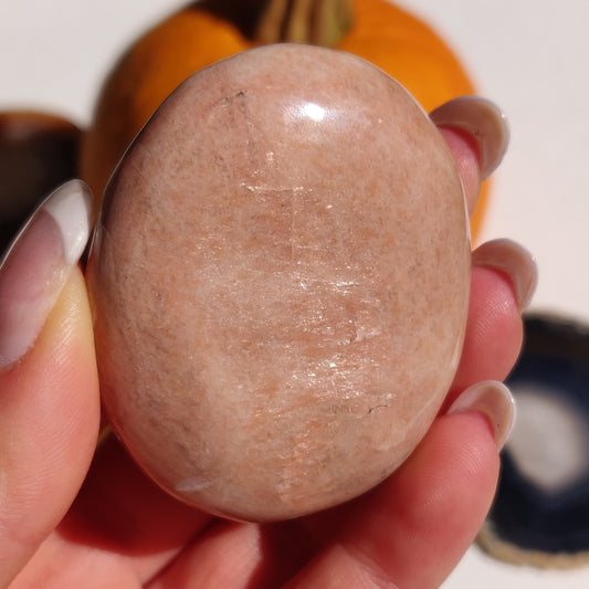 Peach Moonstone Palm Stone (#4) - Simply Affinity