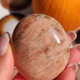 Peach Moonstone Palm Stone (#8) - Simply Affinity