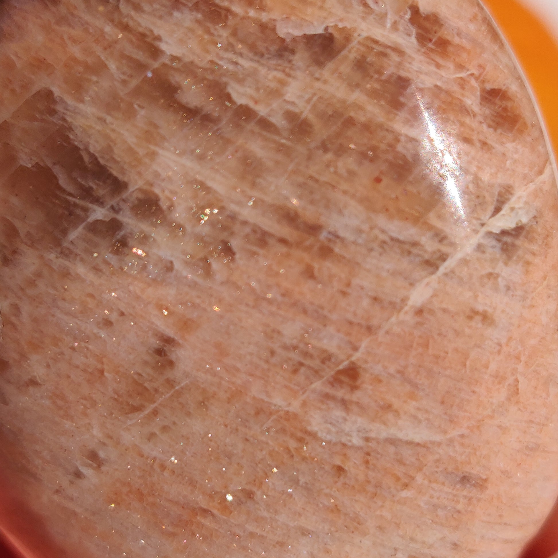 Peach Moonstone Palm Stone (#8) - Simply Affinity