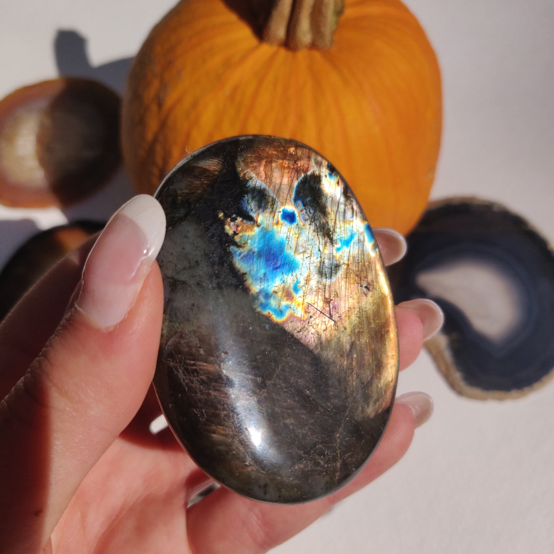 Labradorite Palm Stone (#194) - Simply Affinity