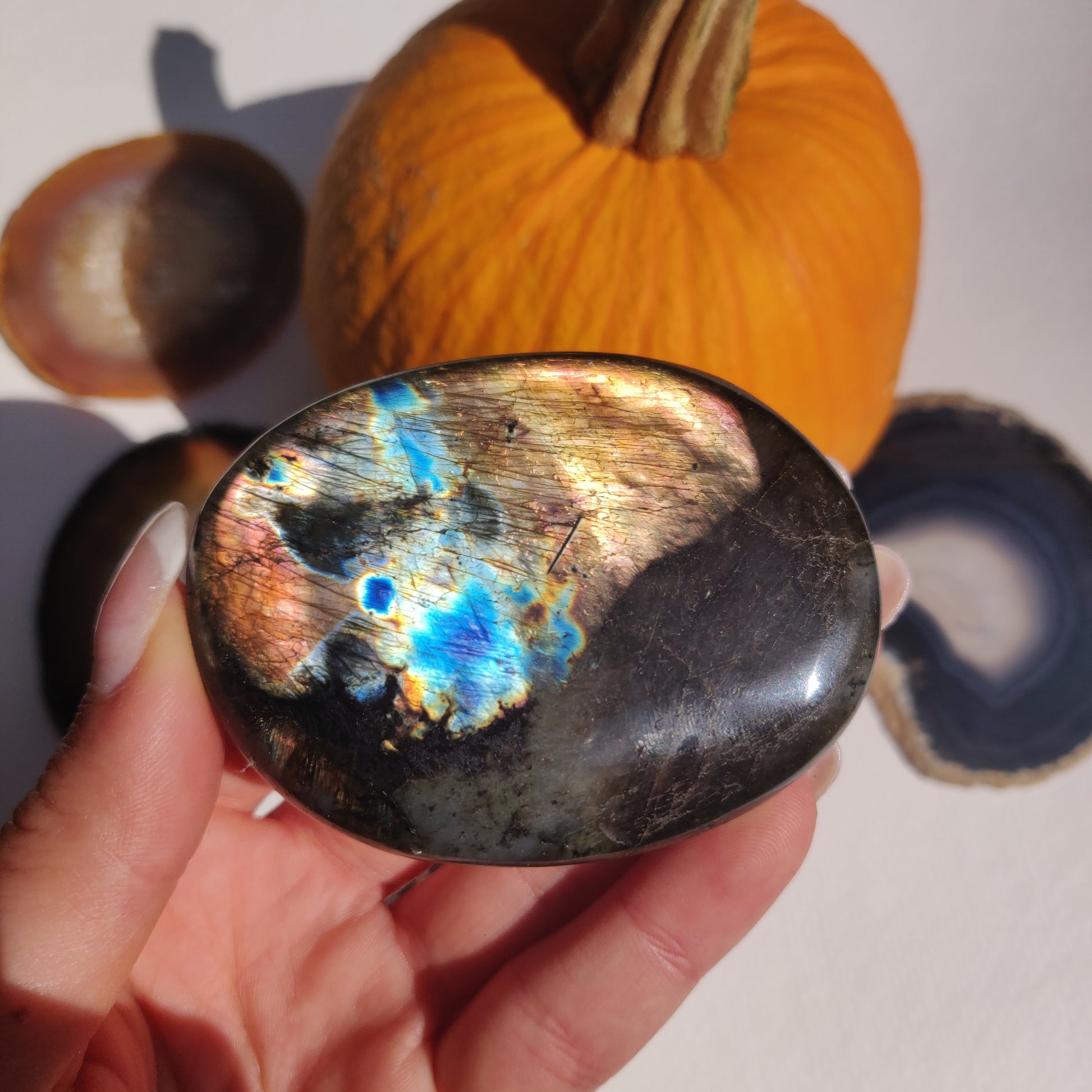 Labradorite Palm Stone (#194) - Simply Affinity