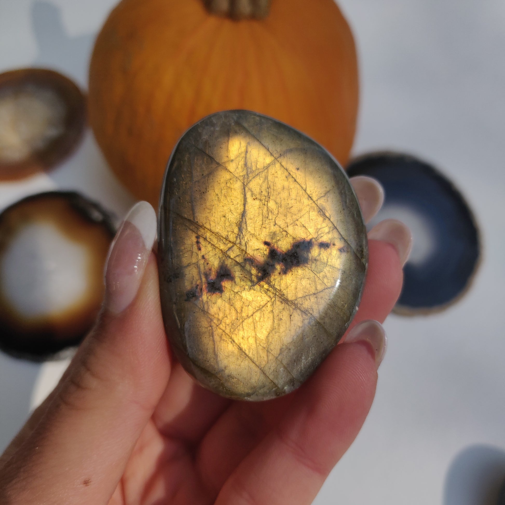 Labradorite Palm Stone (#216) - Simply Affinity