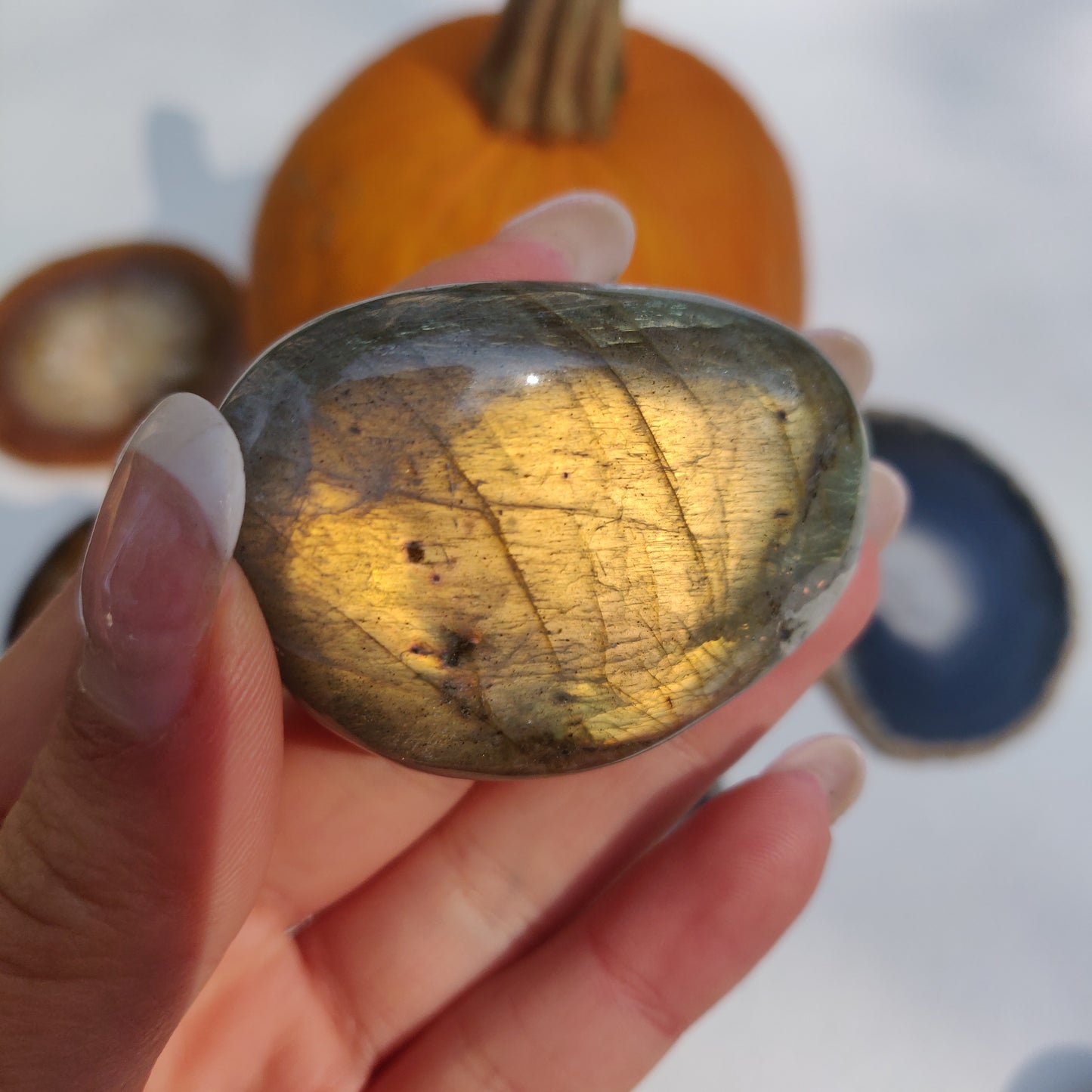 Labradorite Palm Stone (#216) - Simply Affinity