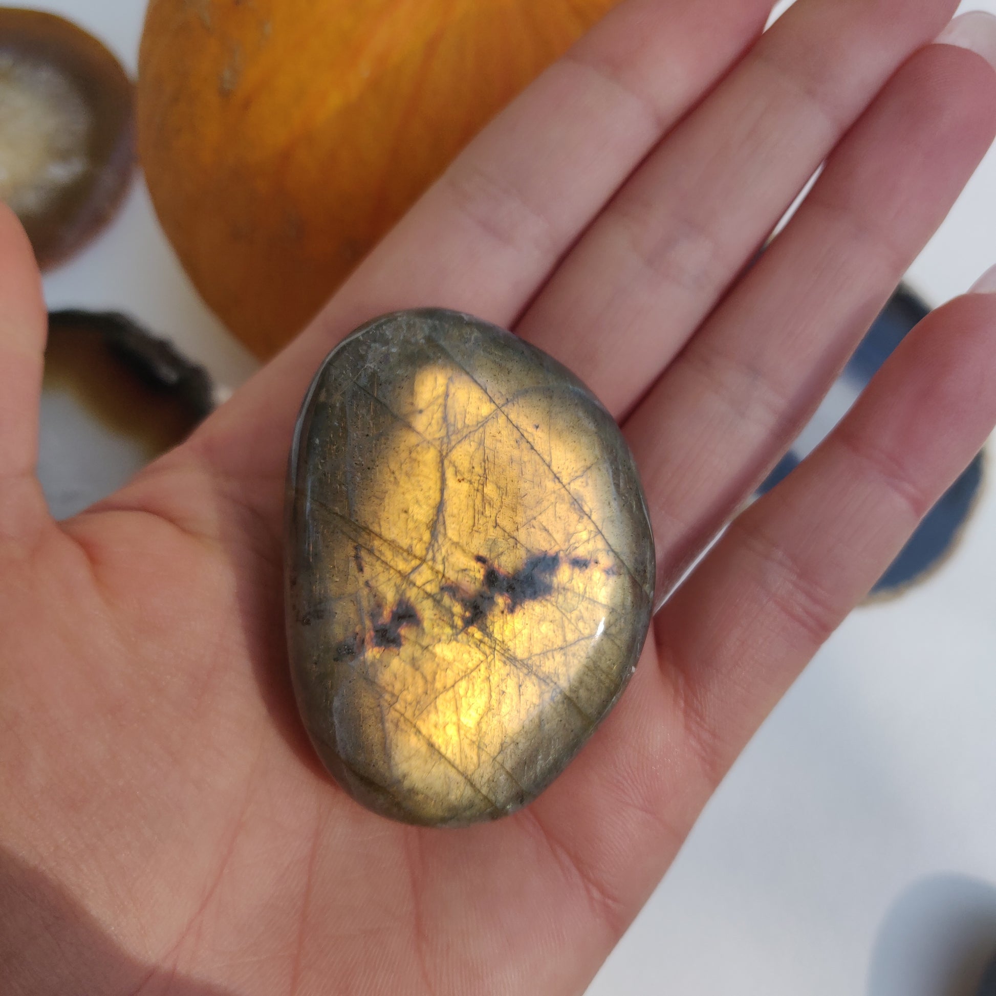 Labradorite Palm Stone (#216) - Simply Affinity