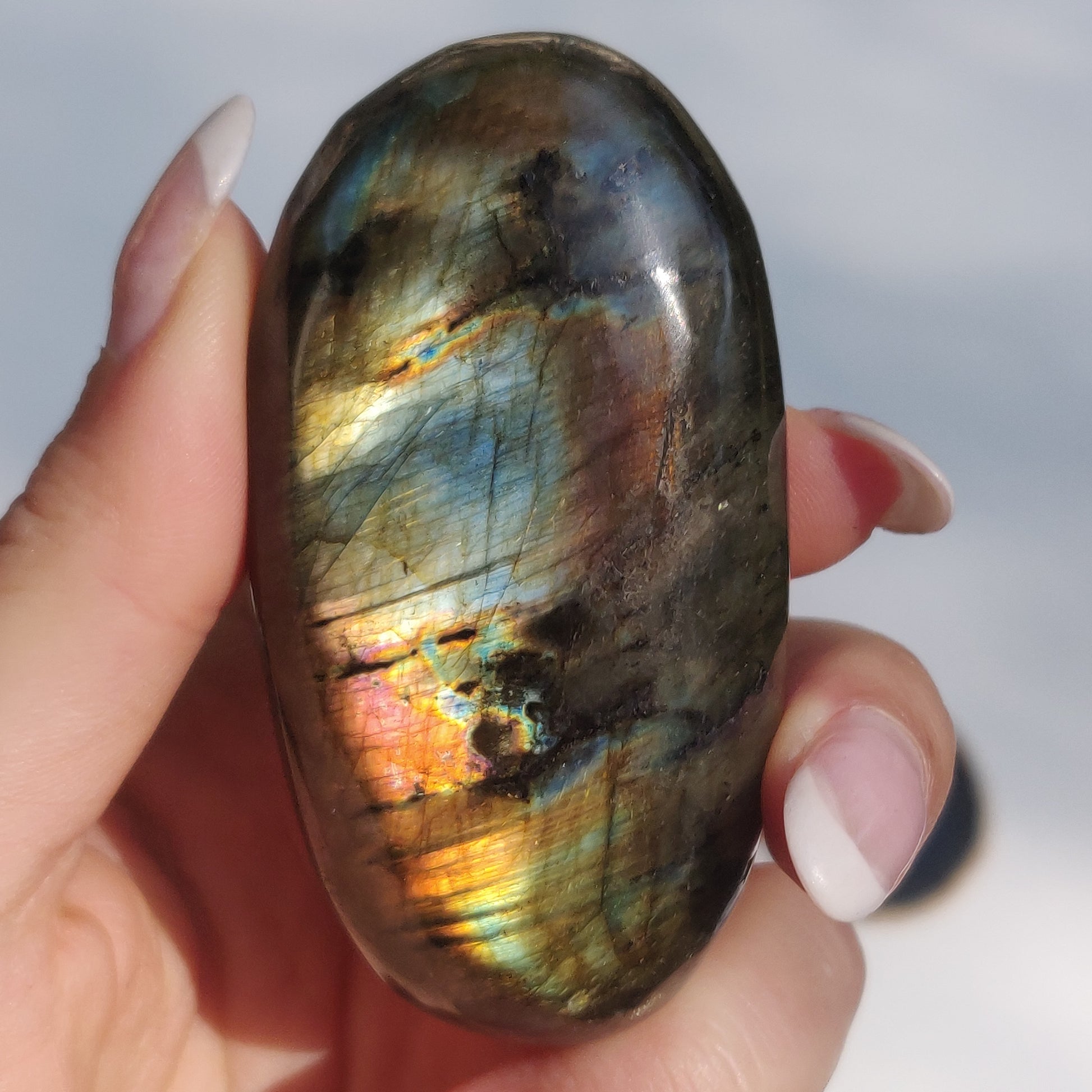 Labradorite Palm Stone (#265) - Simply Affinity