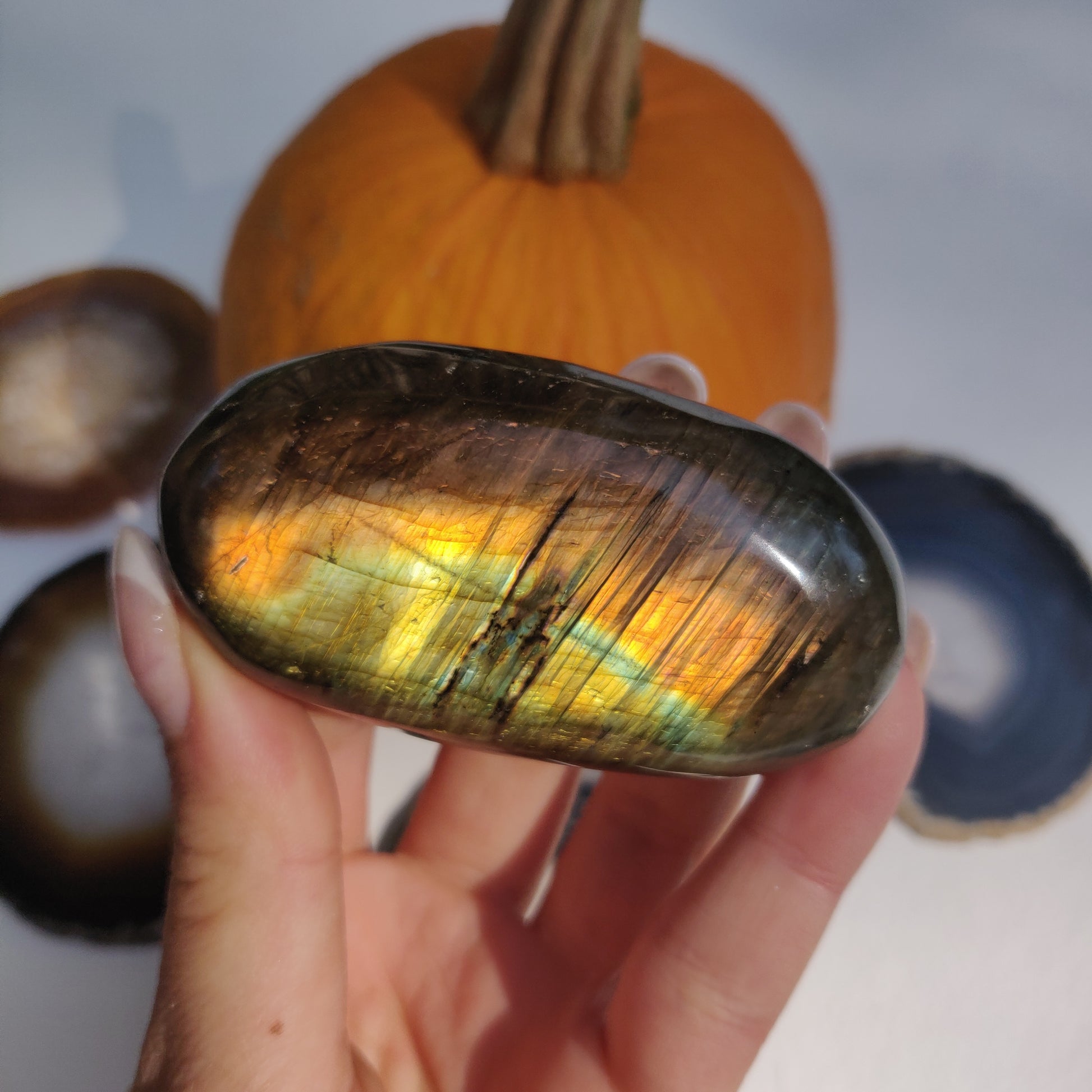 Labradorite Palm Stone (#265) - Simply Affinity