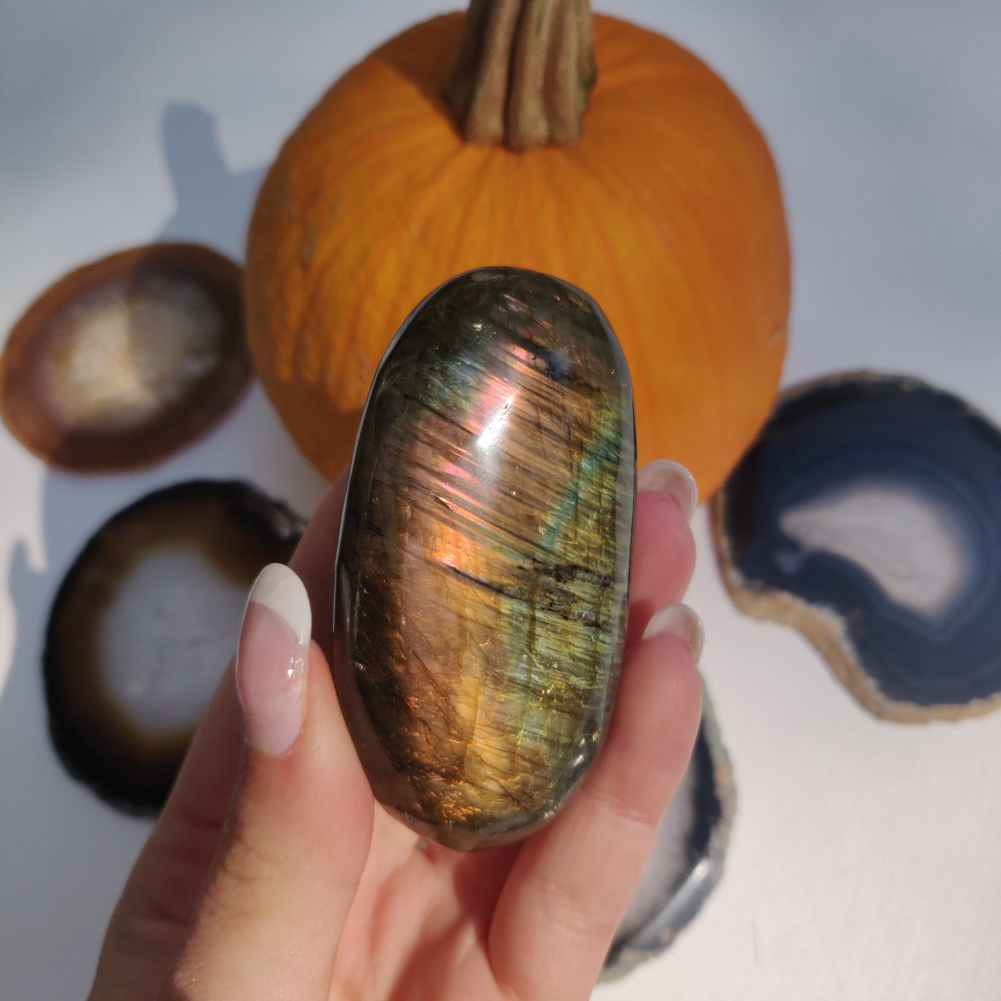 Labradorite Palm Stone (#265) - Simply Affinity