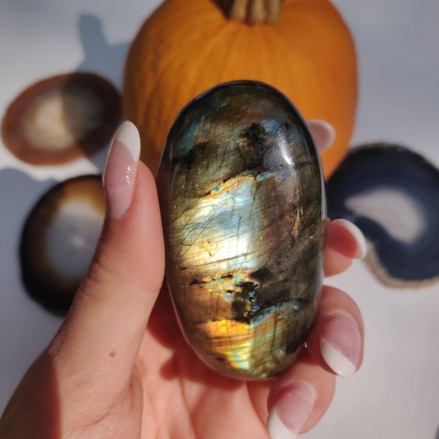Labradorite Palm Stone (#265) - Simply Affinity