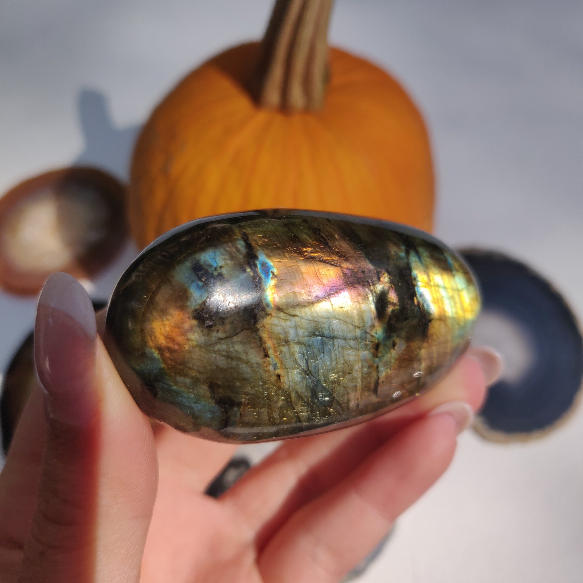 Labradorite Palm Stone (#265) - Simply Affinity
