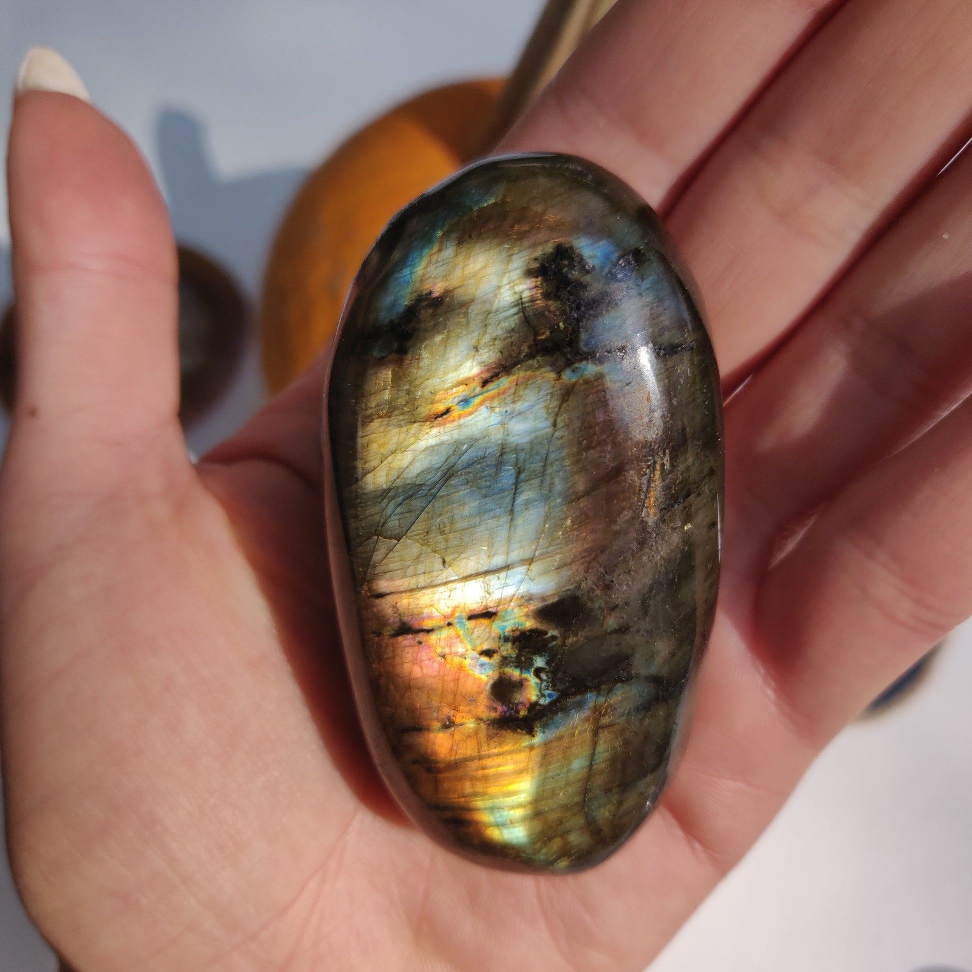 Labradorite Palm Stone (#265) - Simply Affinity