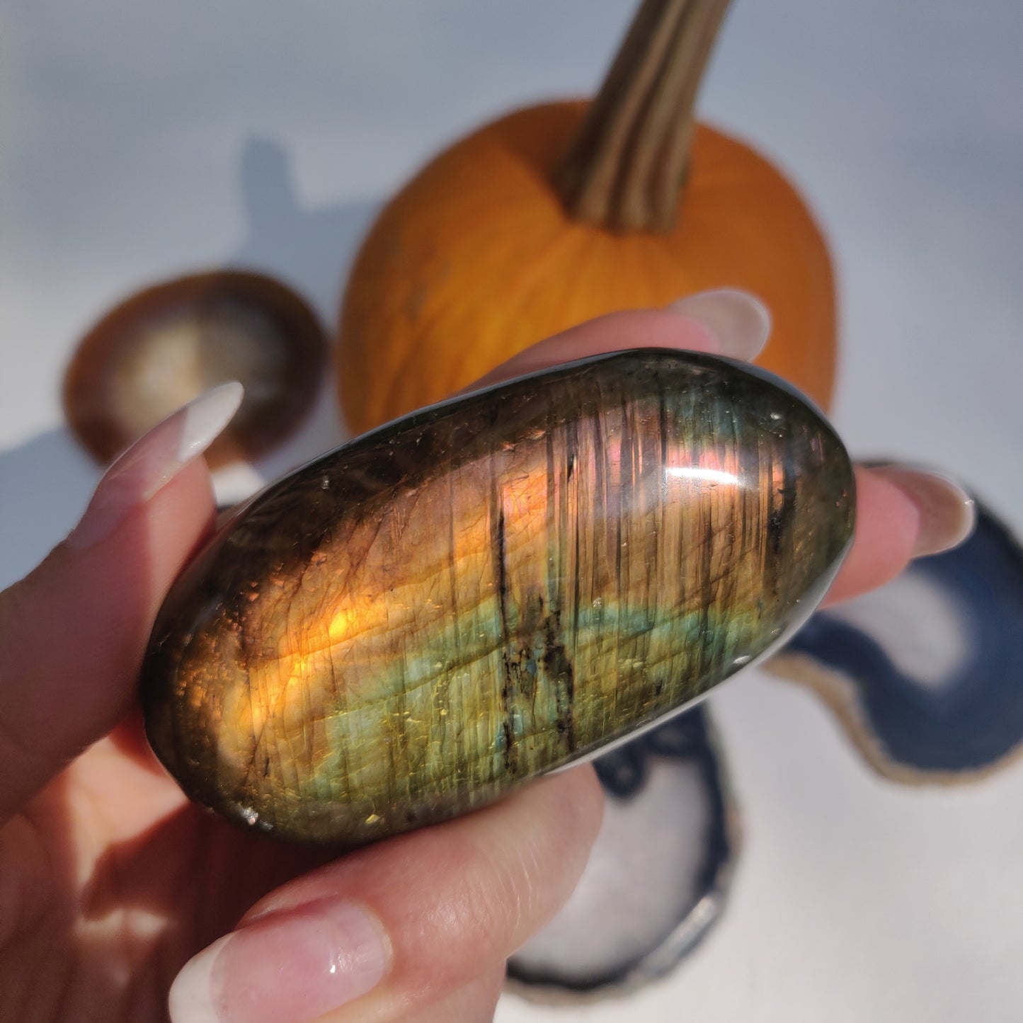 Labradorite Palm Stone (#265) - Simply Affinity
