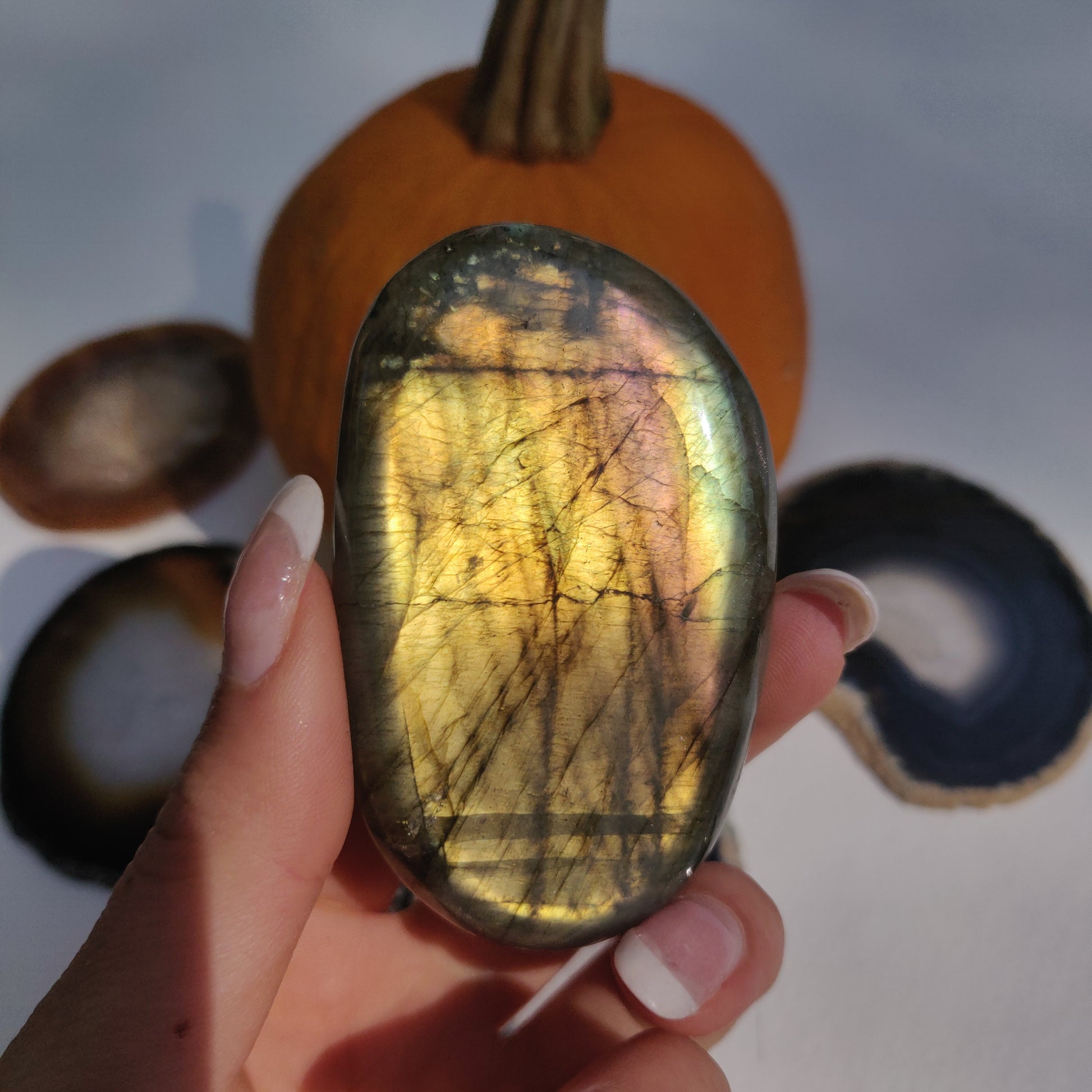 Labradorite Palm Stone (#268) - Simply Affinity