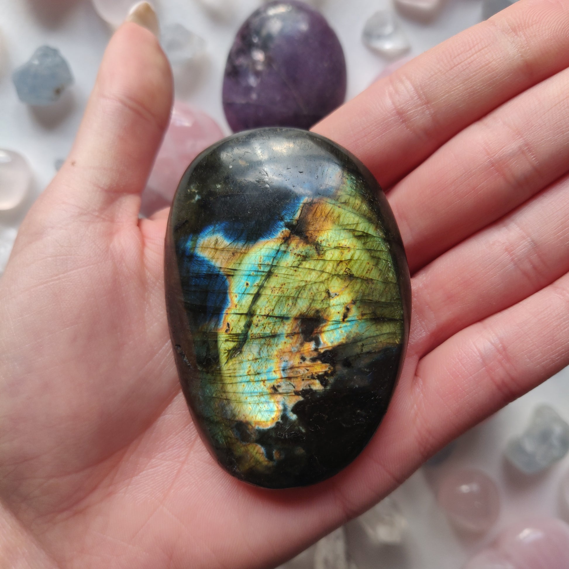 Labradorite Palm Stone (#272) - Simply Affinity