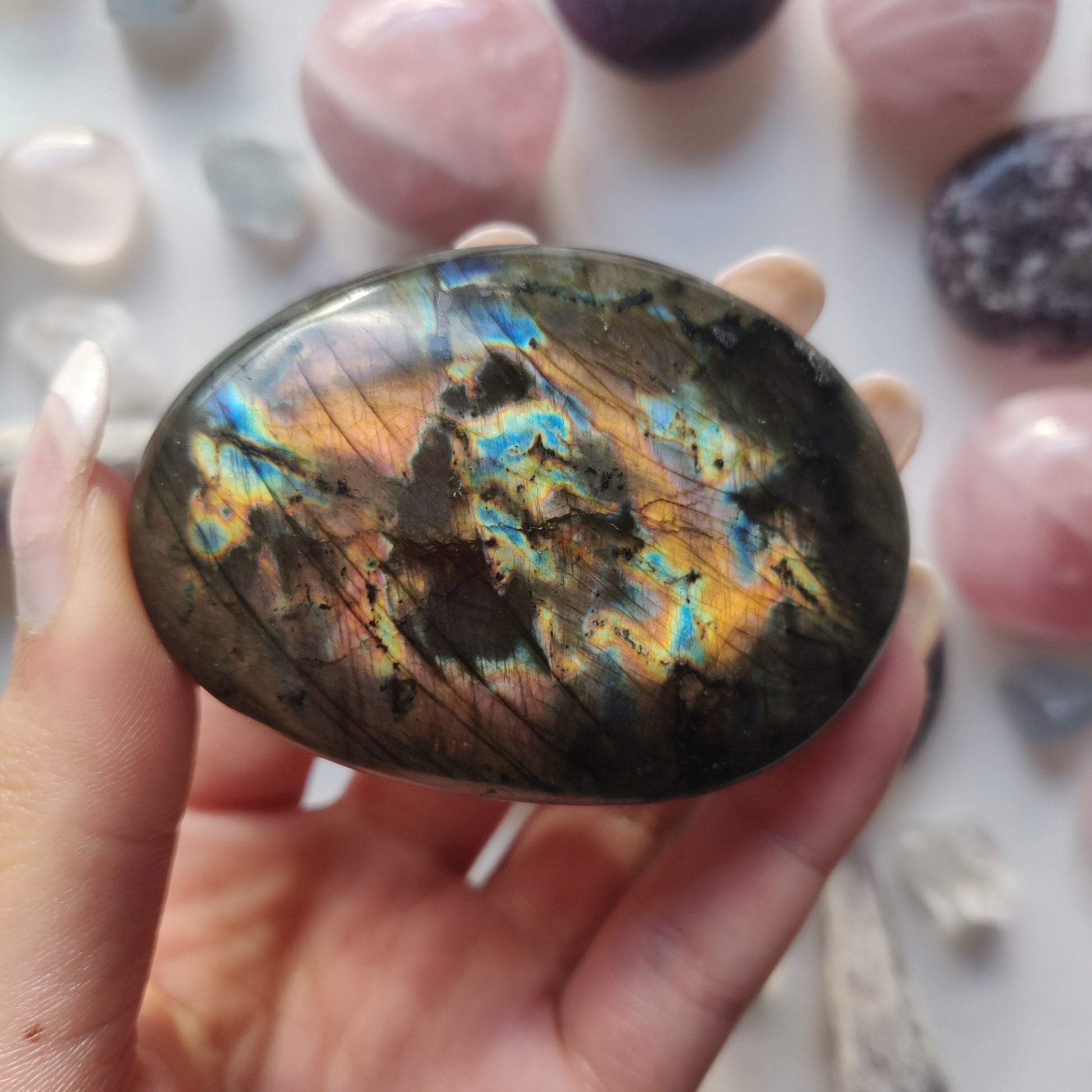 Labradorite Palm Stone (#274) - Simply Affinity