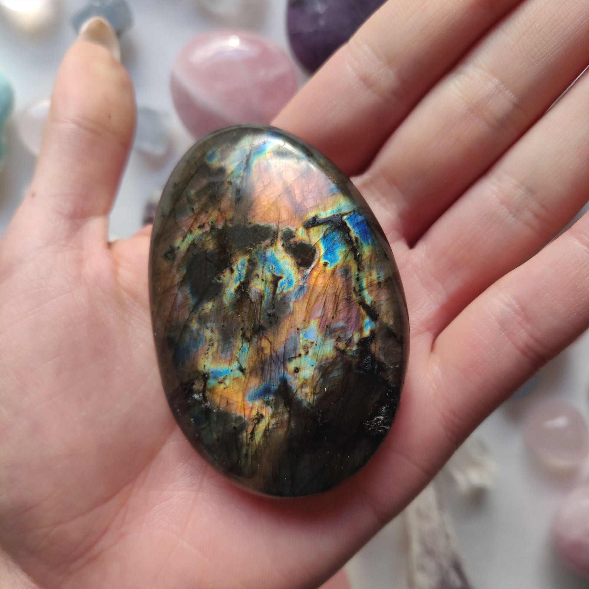 Labradorite Palm Stone (#274) - Simply Affinity