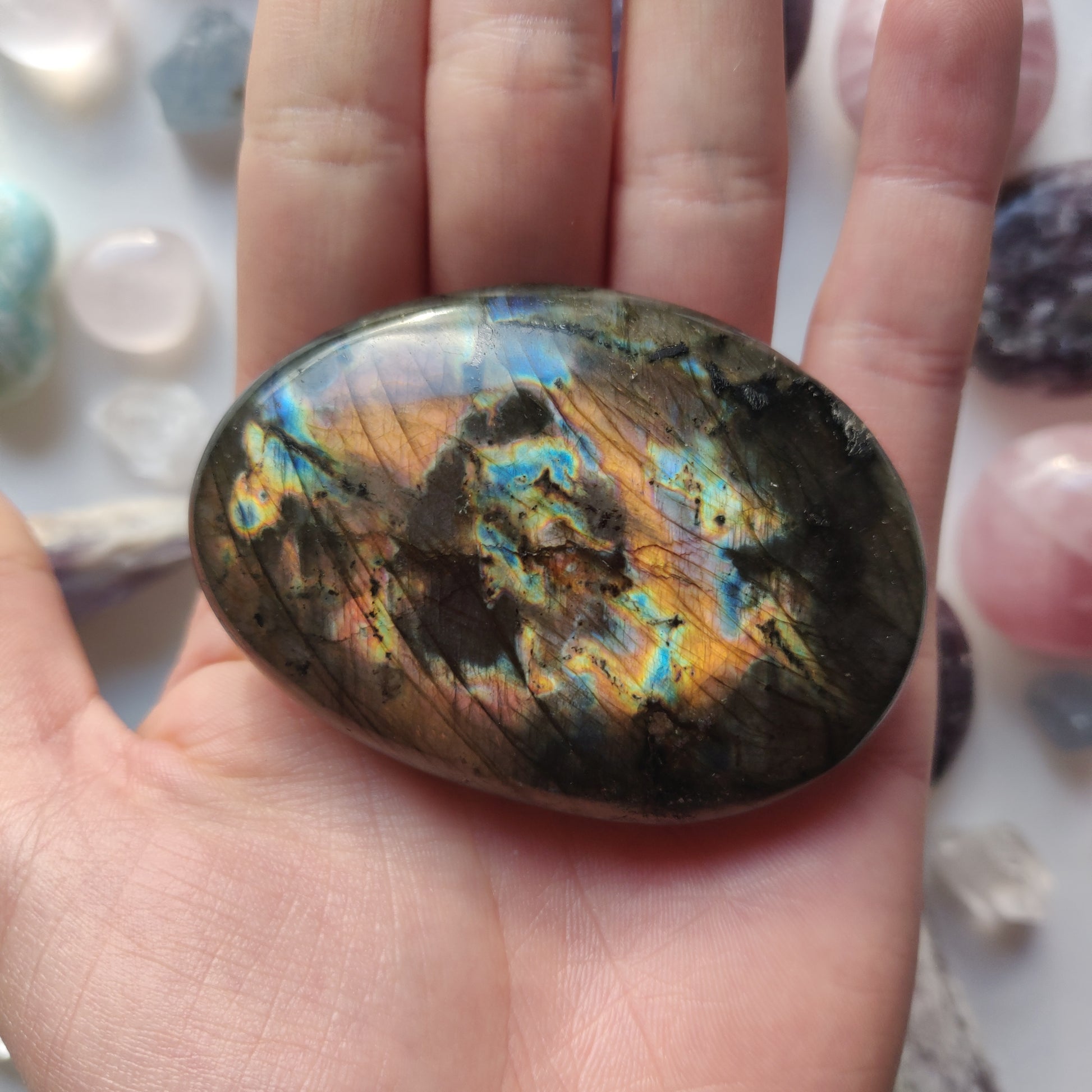 Labradorite Palm Stone (#274) - Simply Affinity