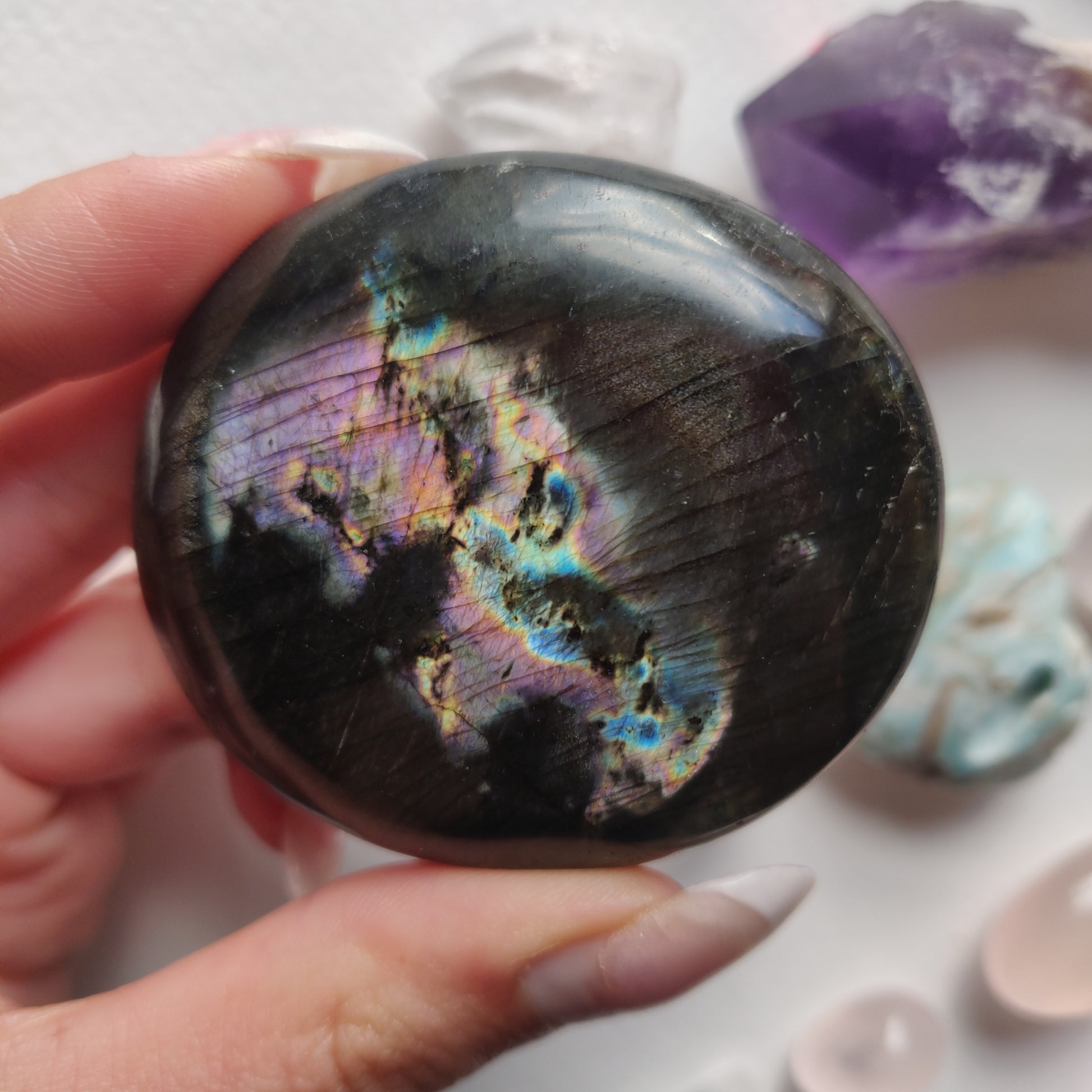 Labradorite Palm Stone (#275) - Simply Affinity