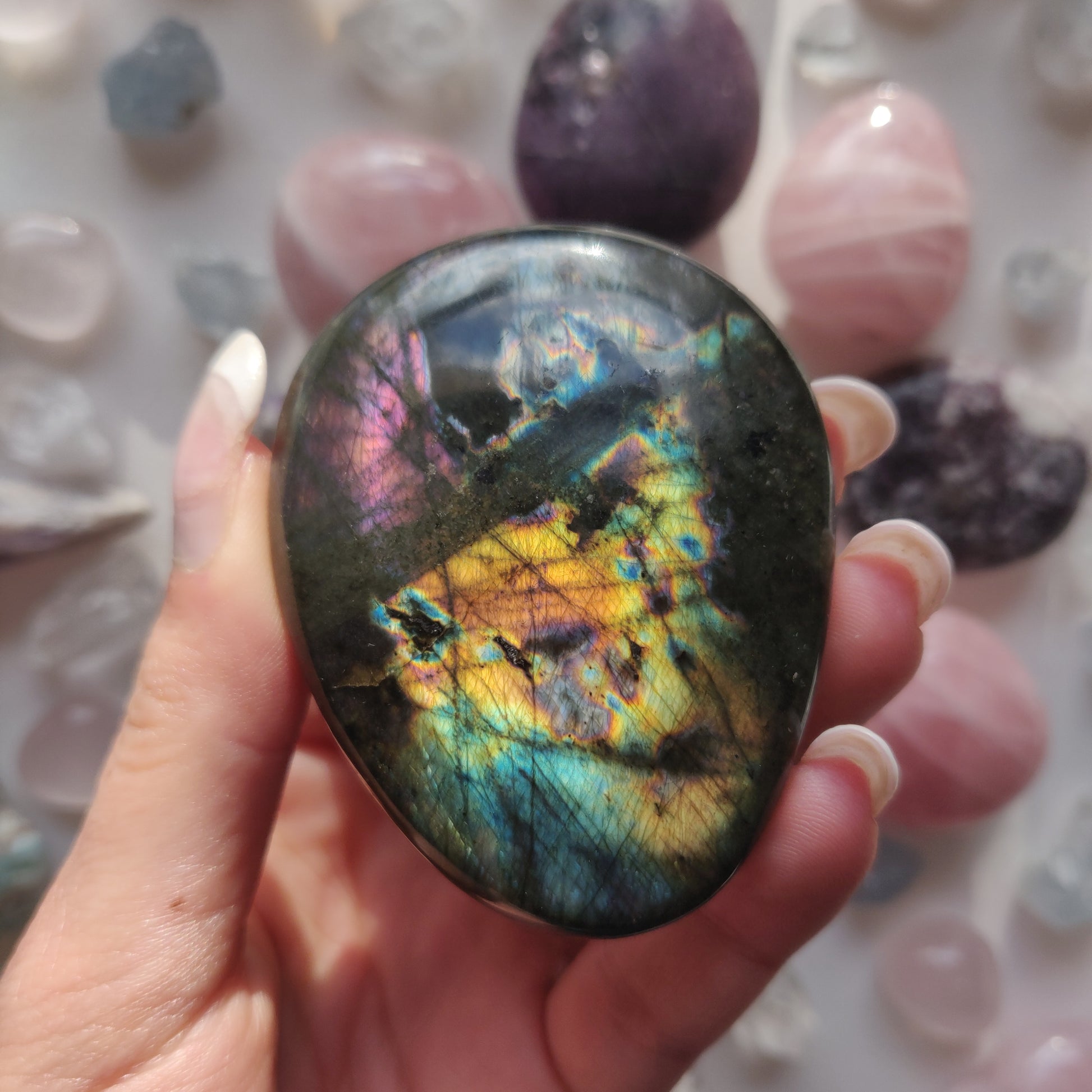 Labradorite Palm Stone (#278) - Simply Affinity