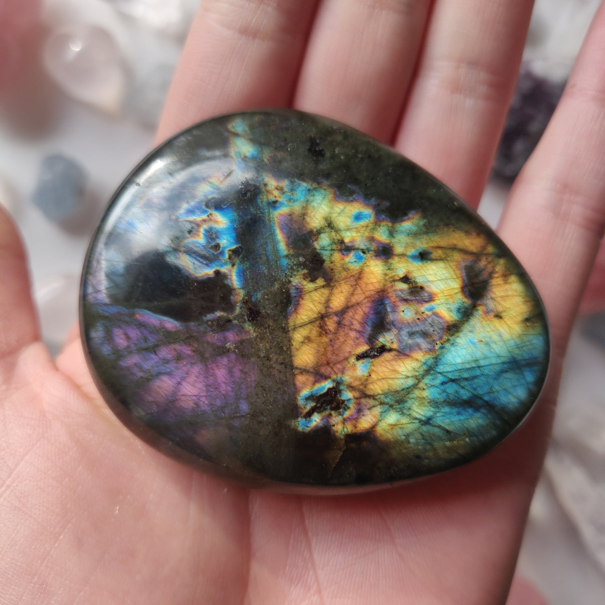 Labradorite Palm Stone (#278) - Simply Affinity