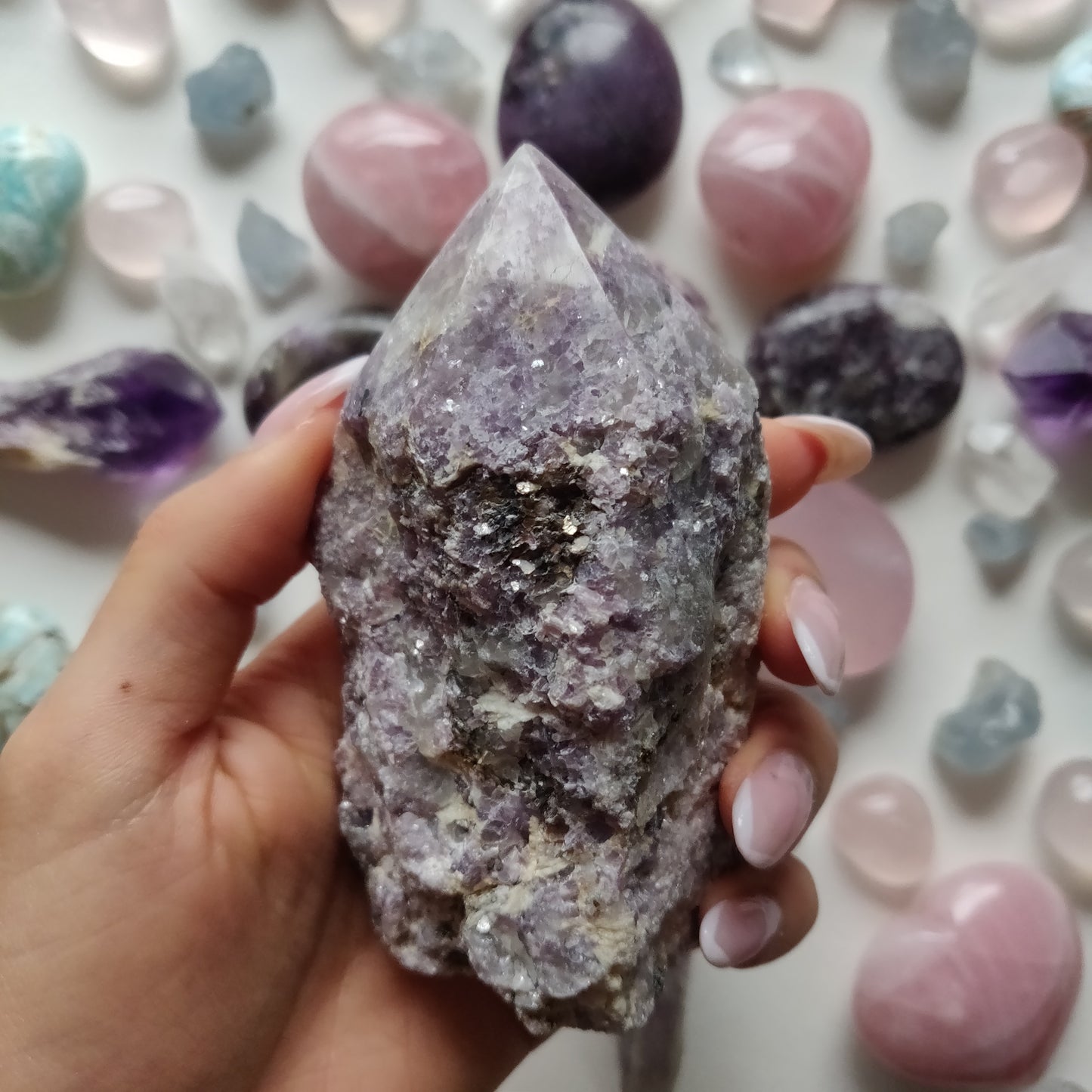 Lepidolite Point - Half Polished (#2) - Simply Affinity
