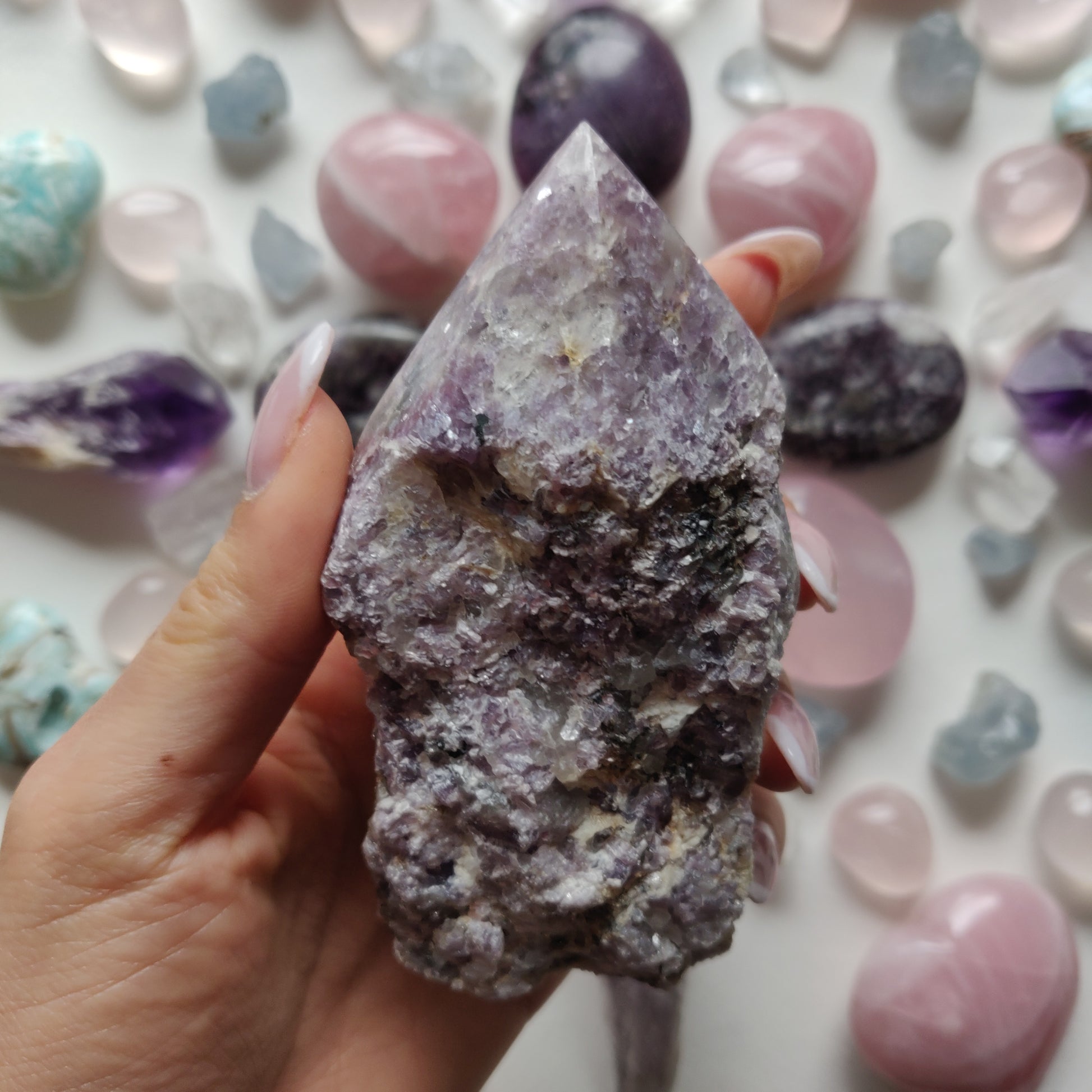 Lepidolite Point - Half Polished (#2) - Simply Affinity