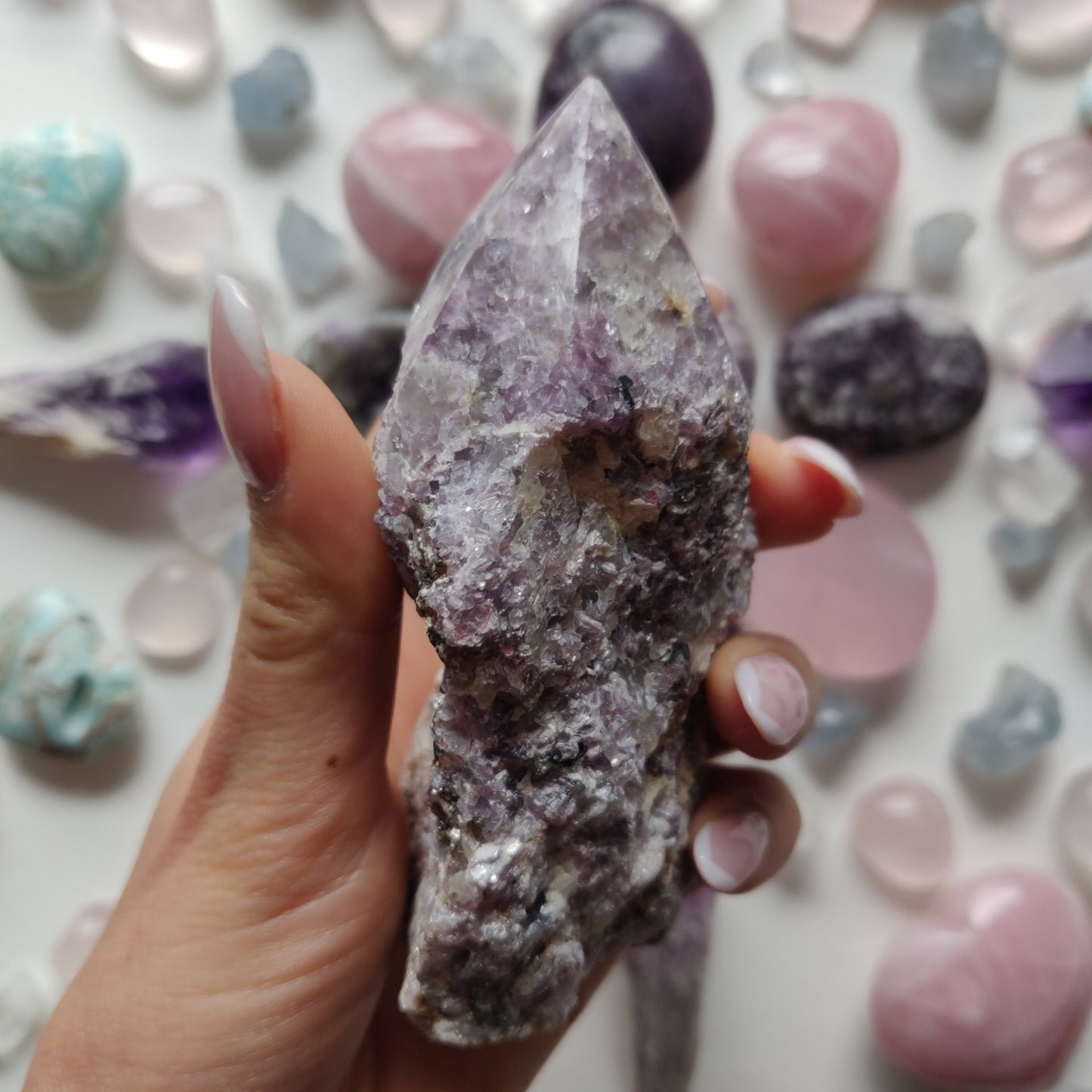 Lepidolite Point - Half Polished (#2) - Simply Affinity